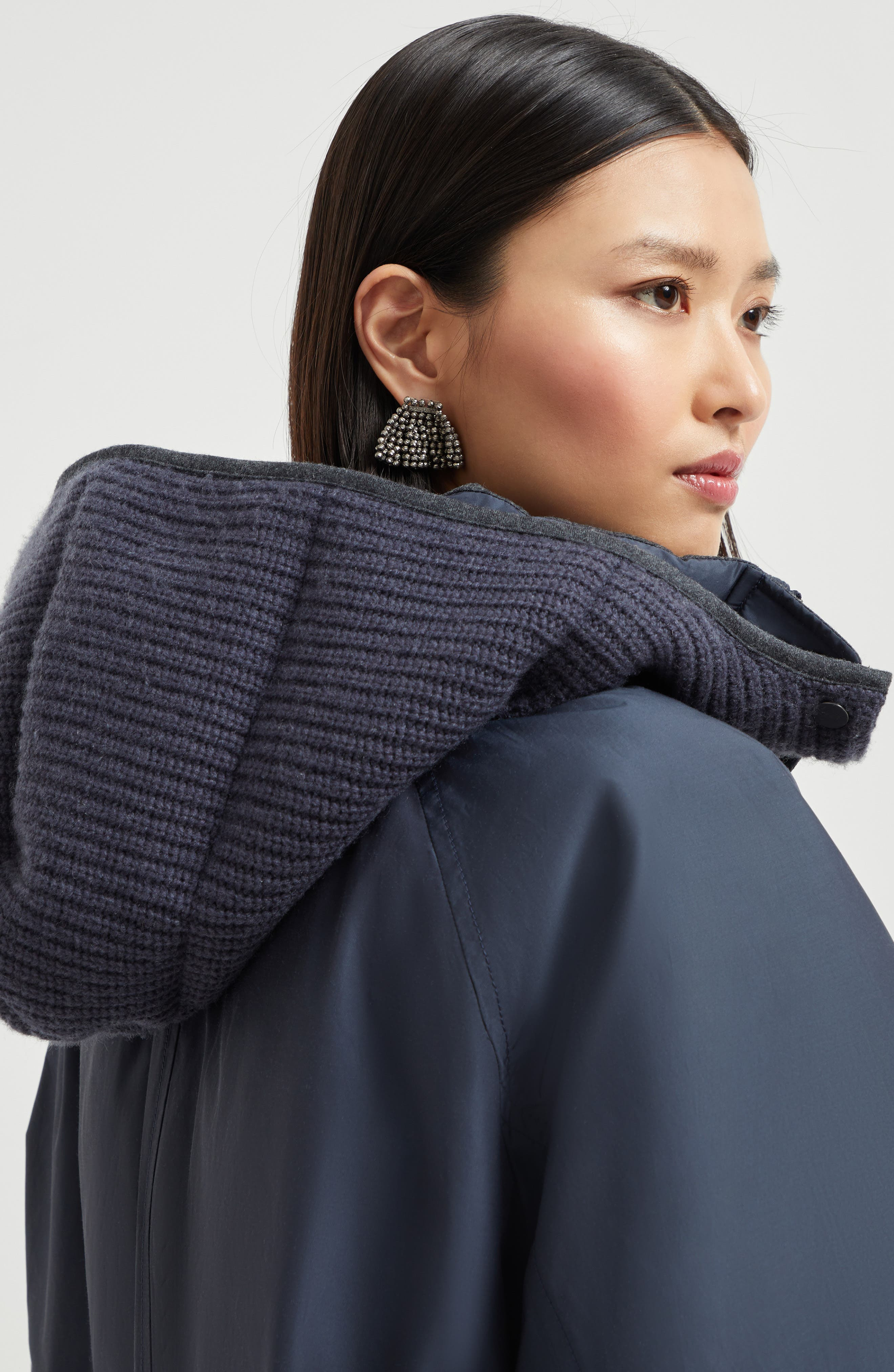 Brunello Cucinelli Water-resistant taffeta down jacket in Blue at Nordstrom - 4