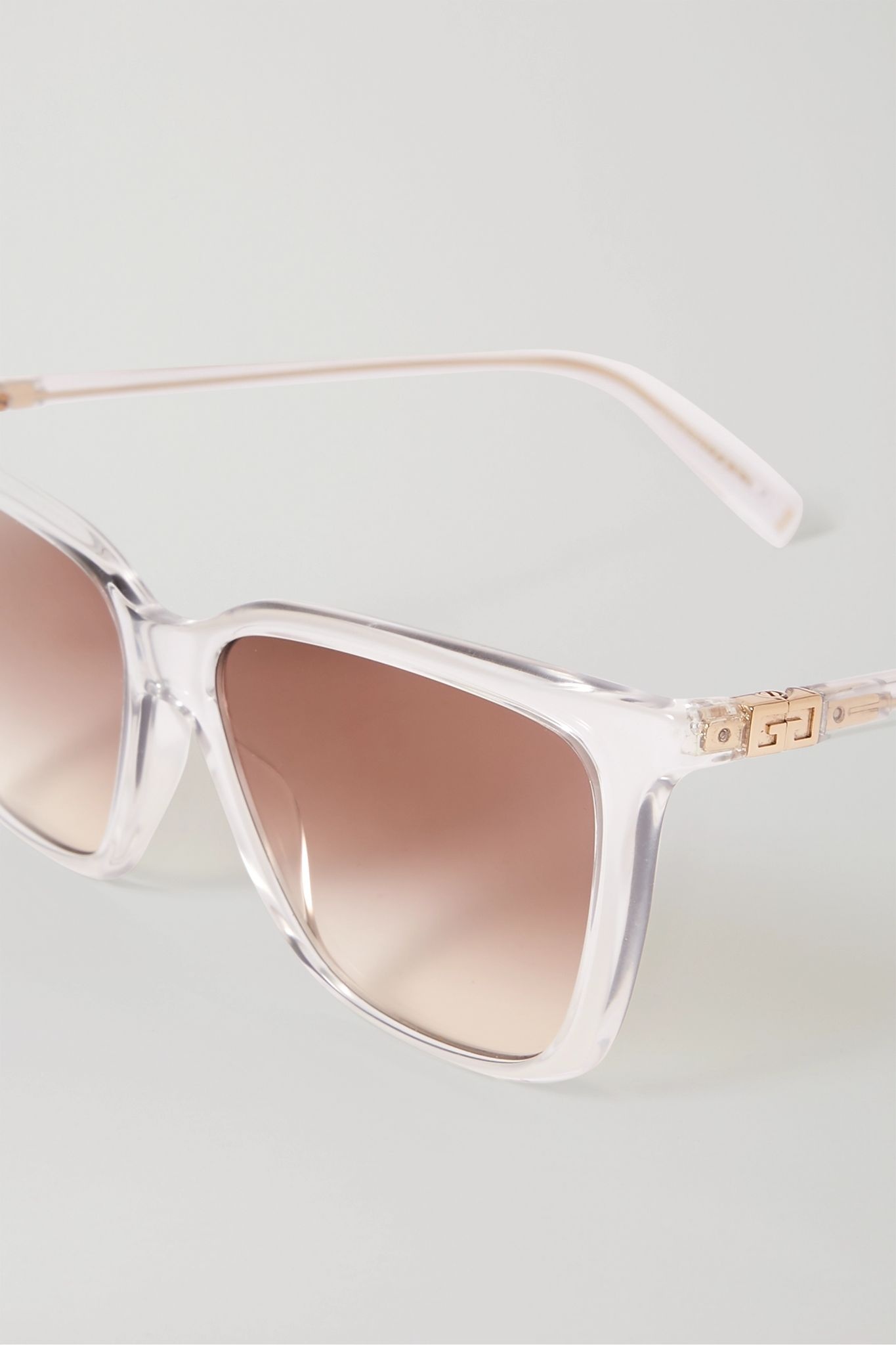 Square-frame acetate and gold-tone sunglasses - 4