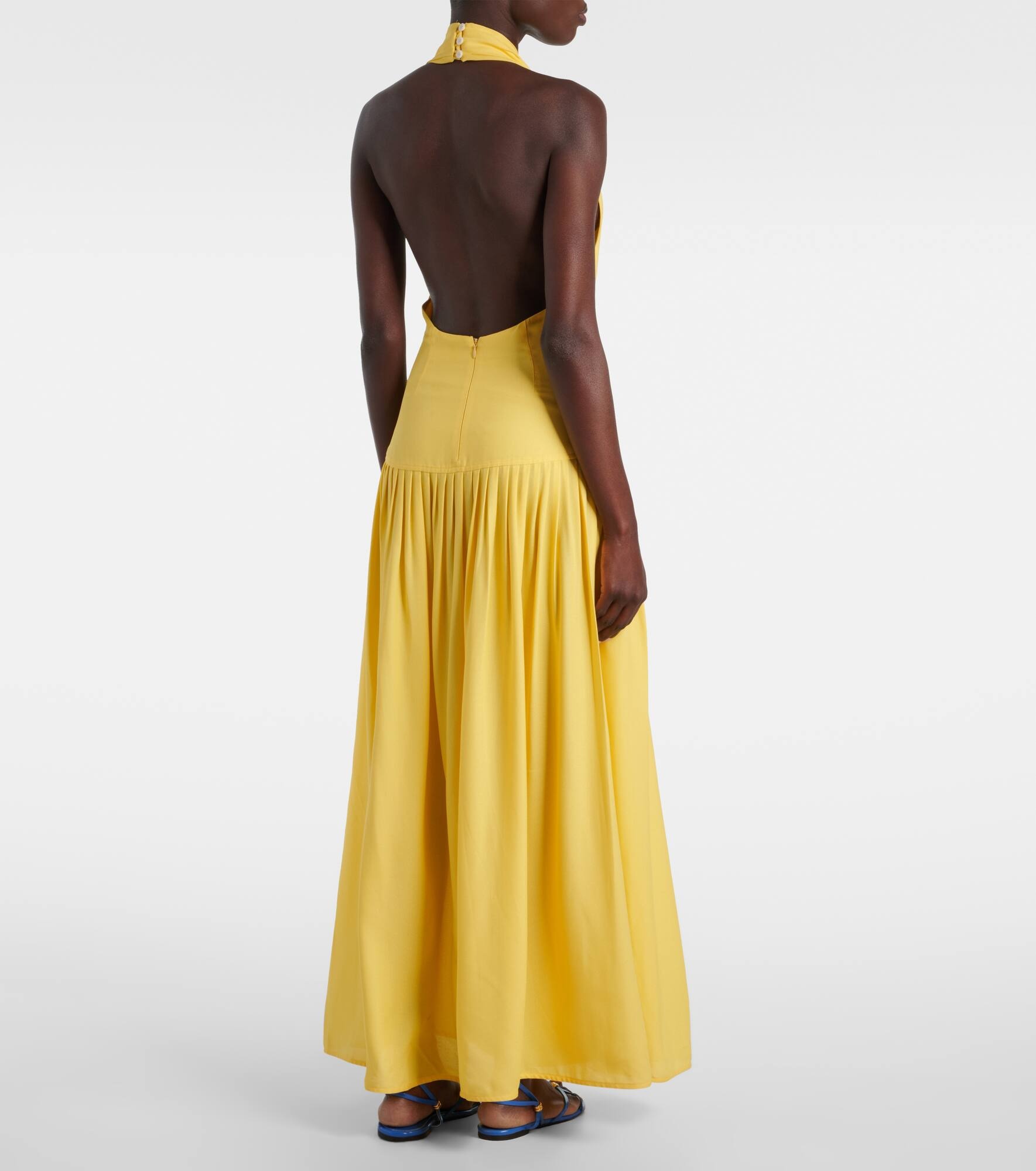 Tala halterneck georgette maxi dress - 3