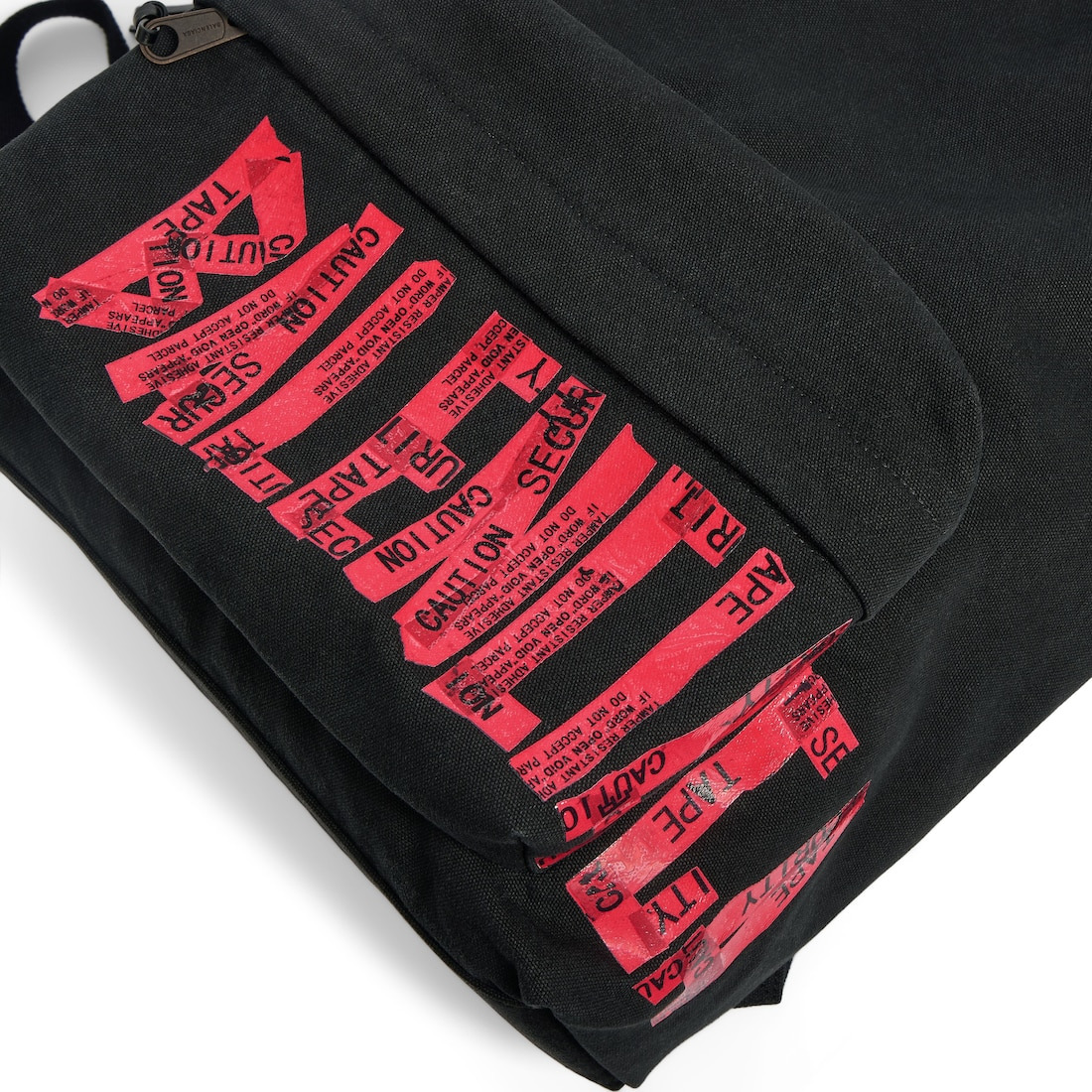 Men's Tape Type Backpack in Black/red - 5