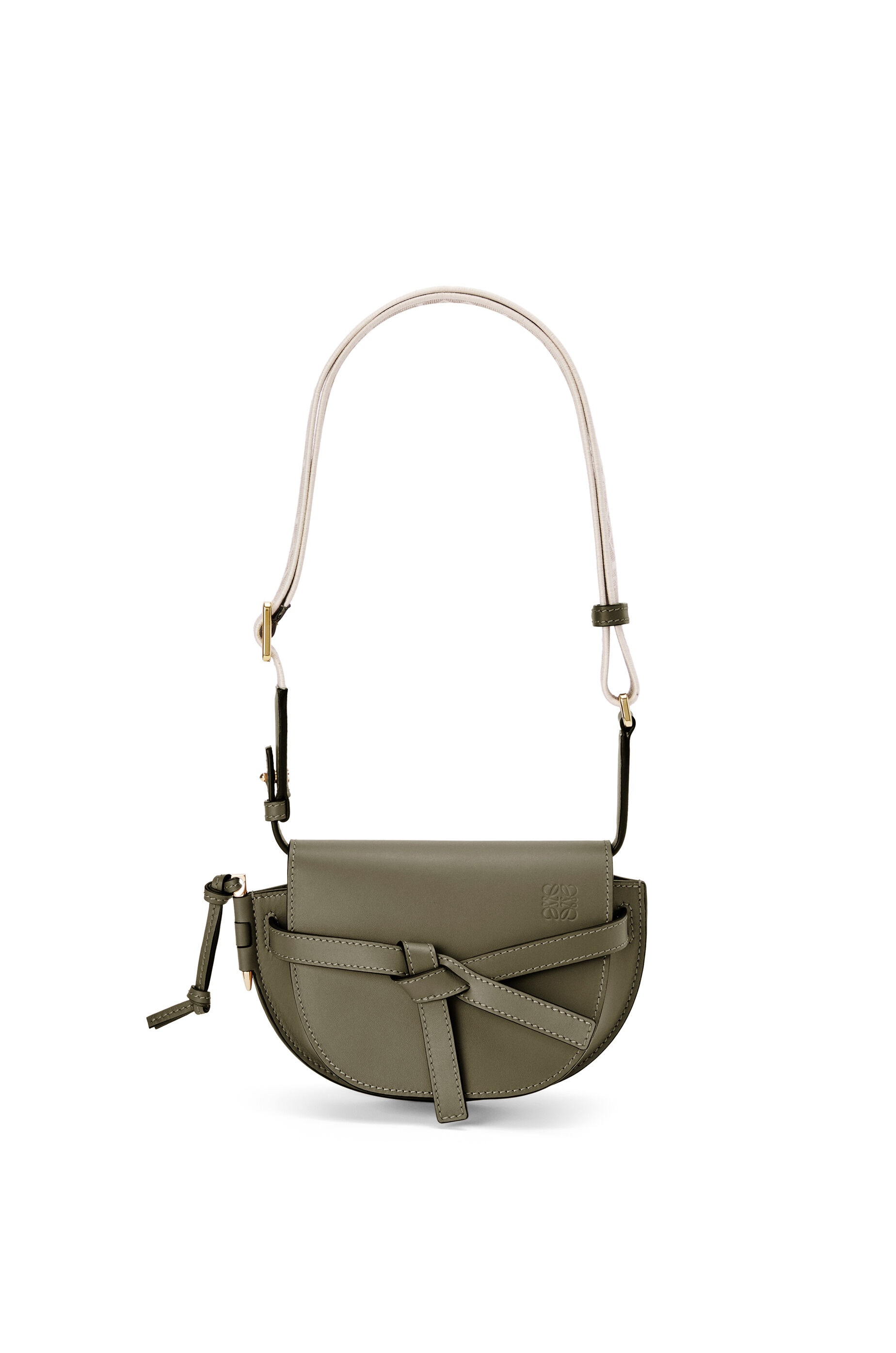 Mini Gate Dual bag in soft calfskin and jacquard - 5