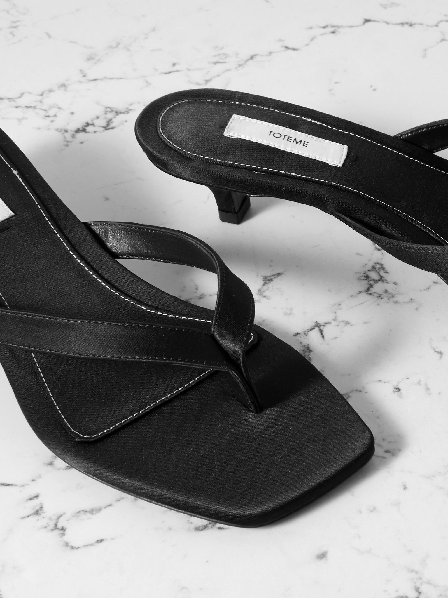 Satin sandals Black - 4