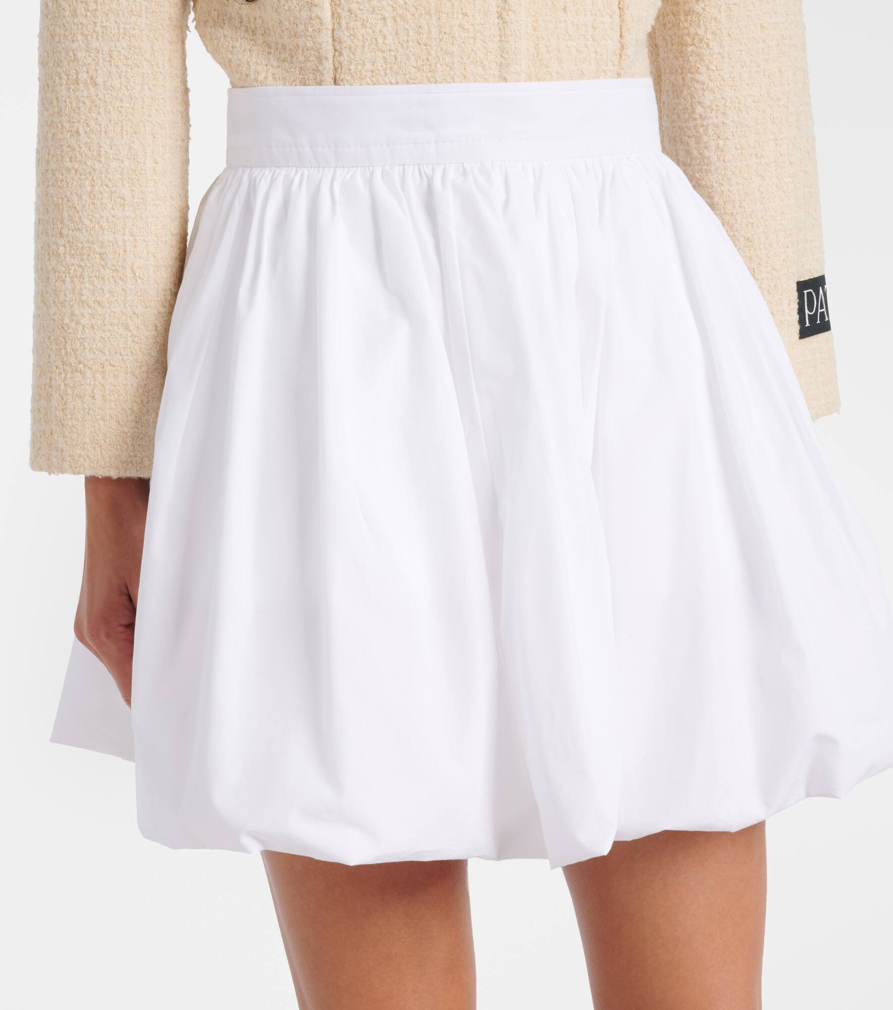 Cotton poplin miniskirt - 4