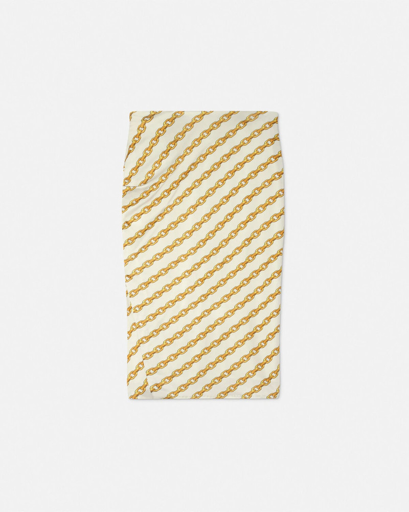 Chain Stripes Gathered Midi Skirt 3
