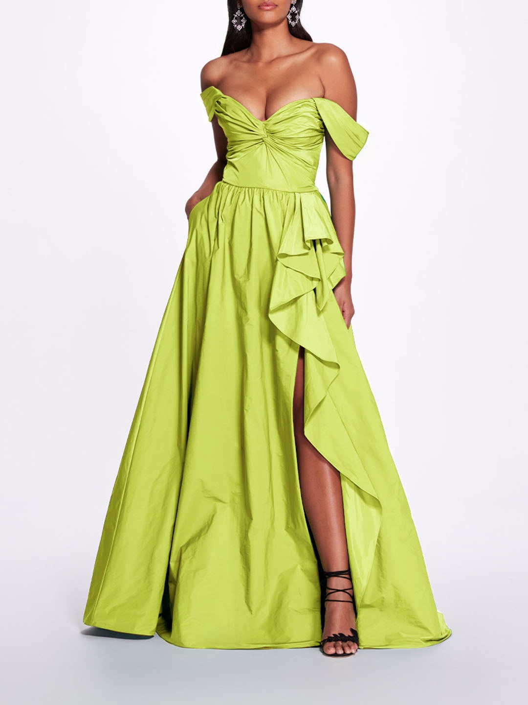 TWIST TAFFETA GOWN - 1