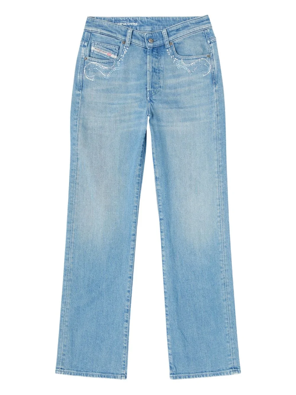 1971 D-Sent-S1 micro stones-embroidered jeans - 1