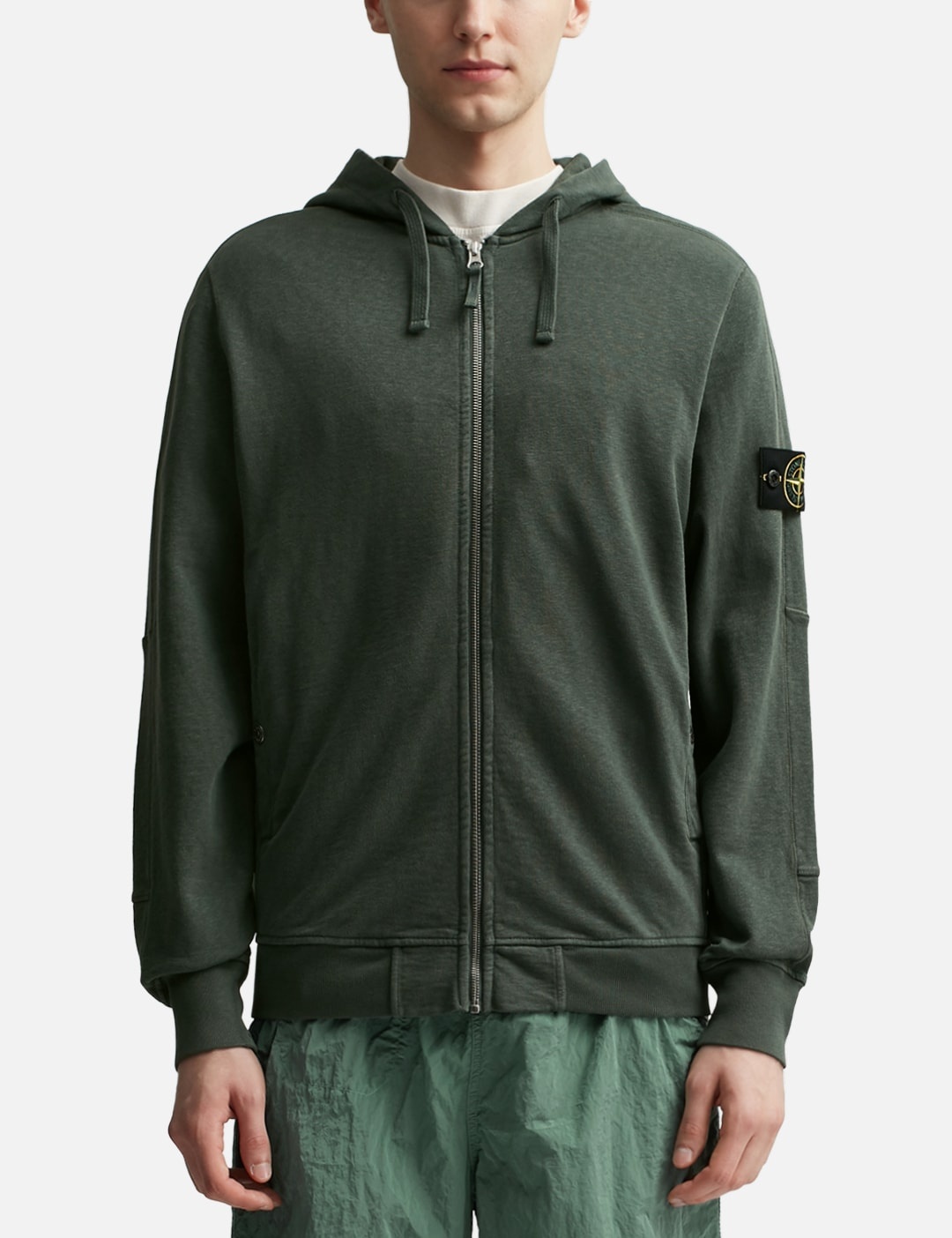 ‘OLD’ TREATMENT HOODED FULL ZIPPER SWEATSHIRT - 3