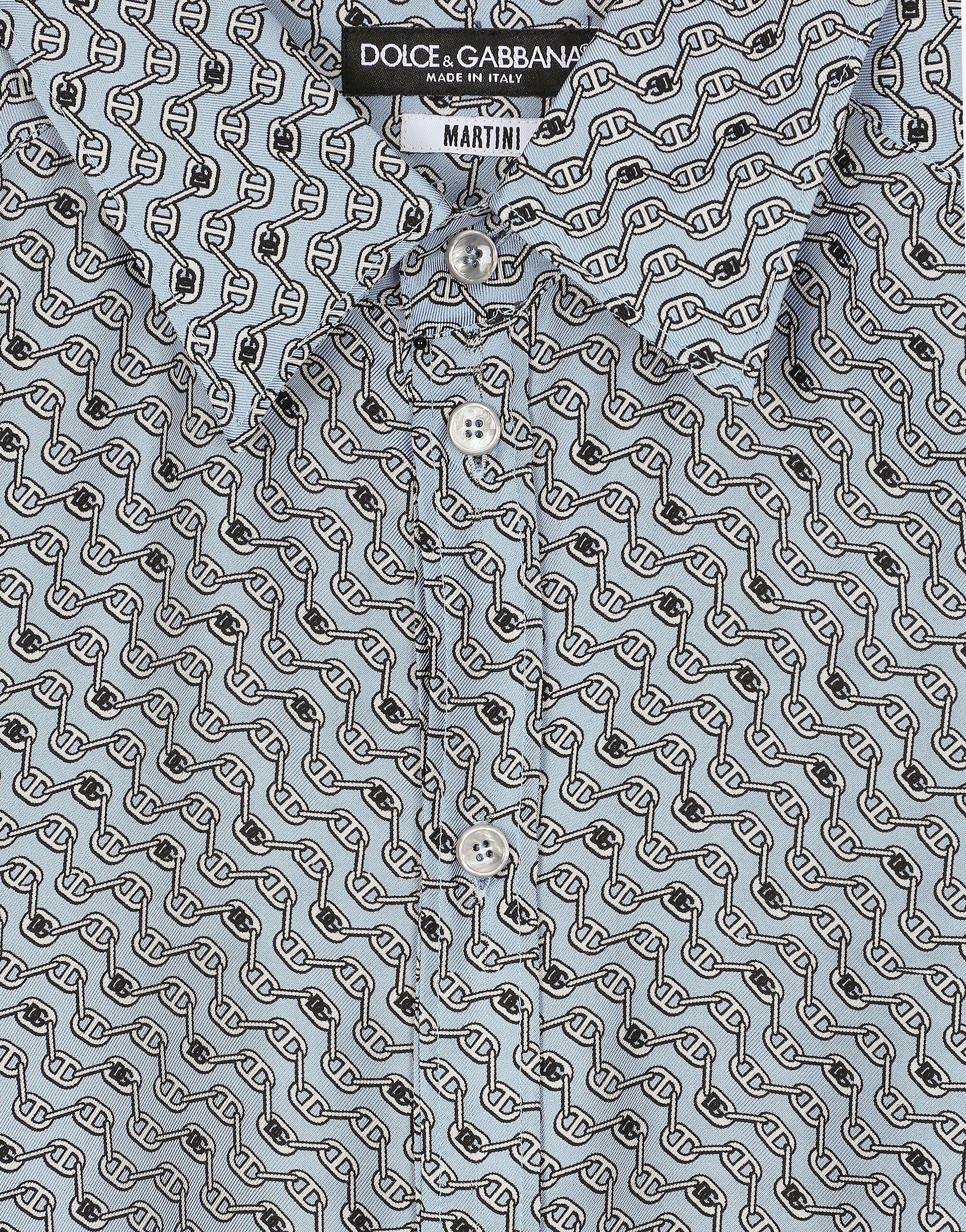Silk Martini-fit shirt with tie print - 6