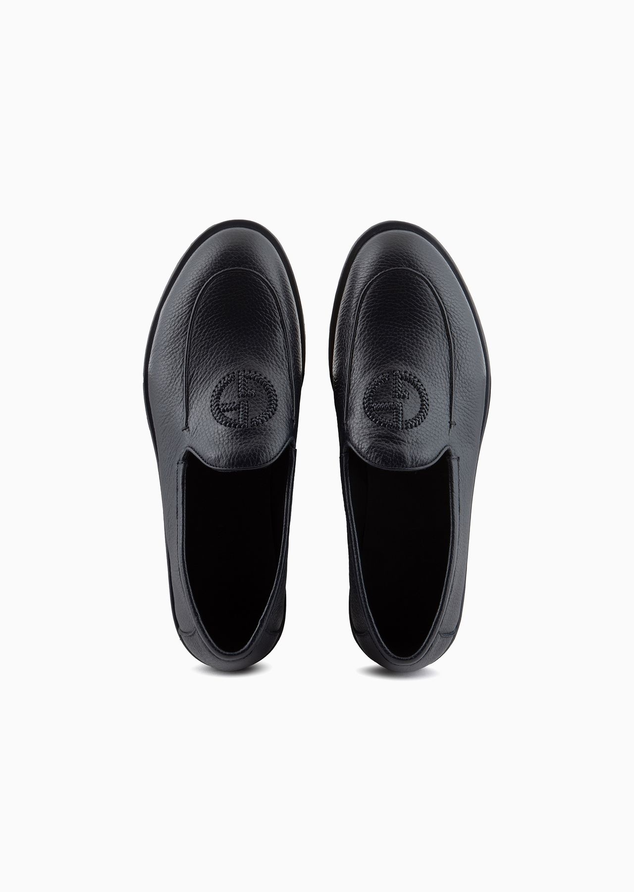 Deerskin loafers with embroidered logo - 3