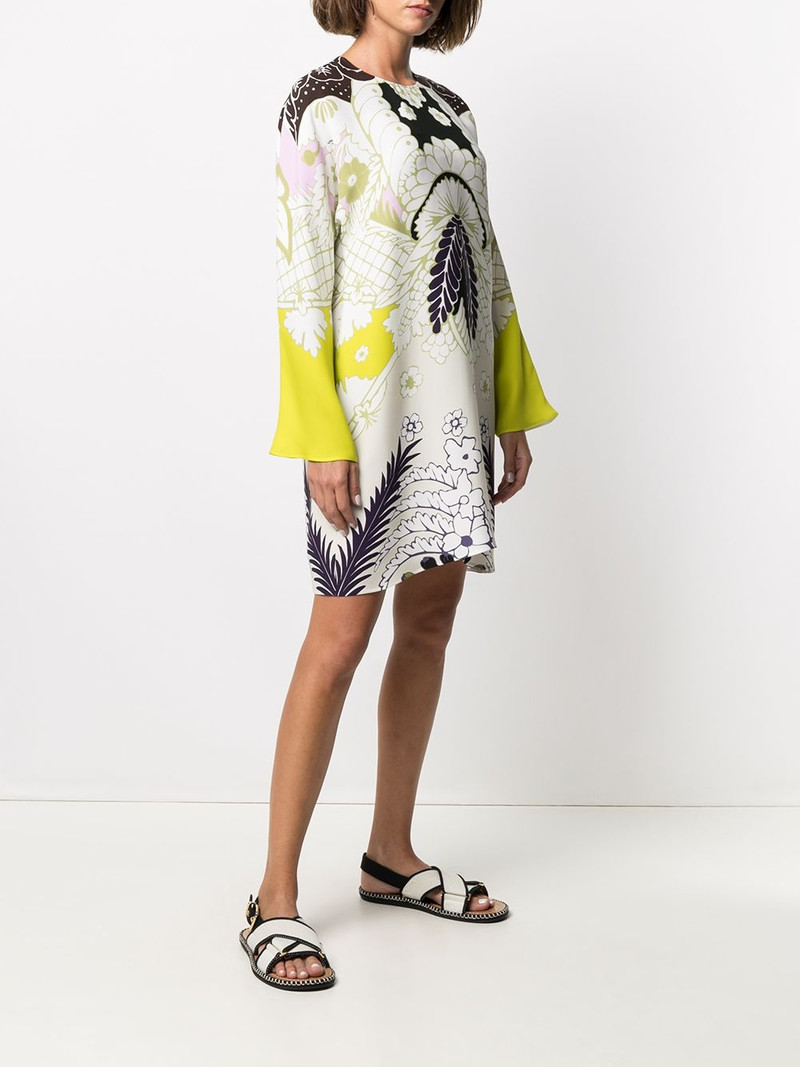 abstract-print long-sleeve dress 3