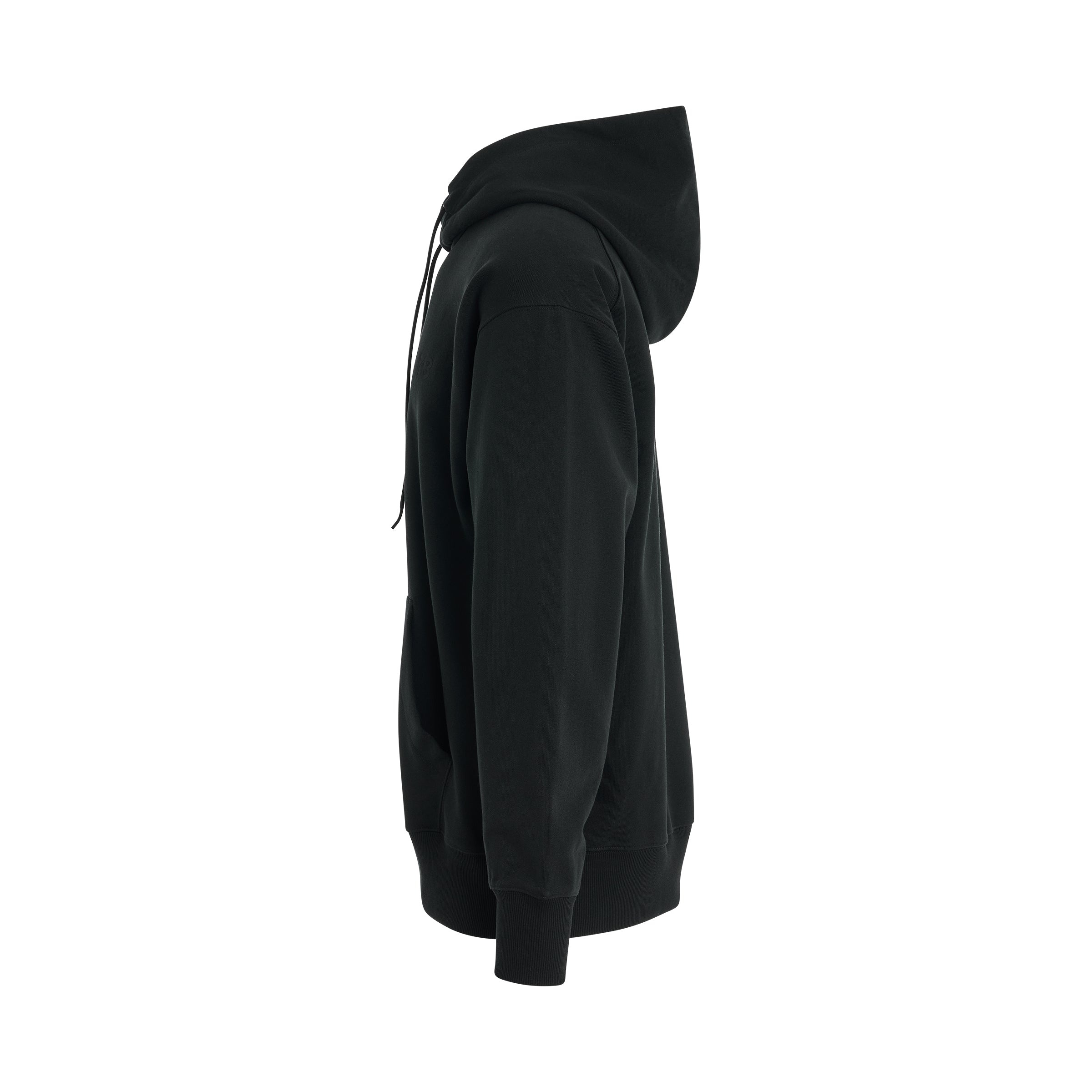 French Terry Basic Hoodie in Black - 3