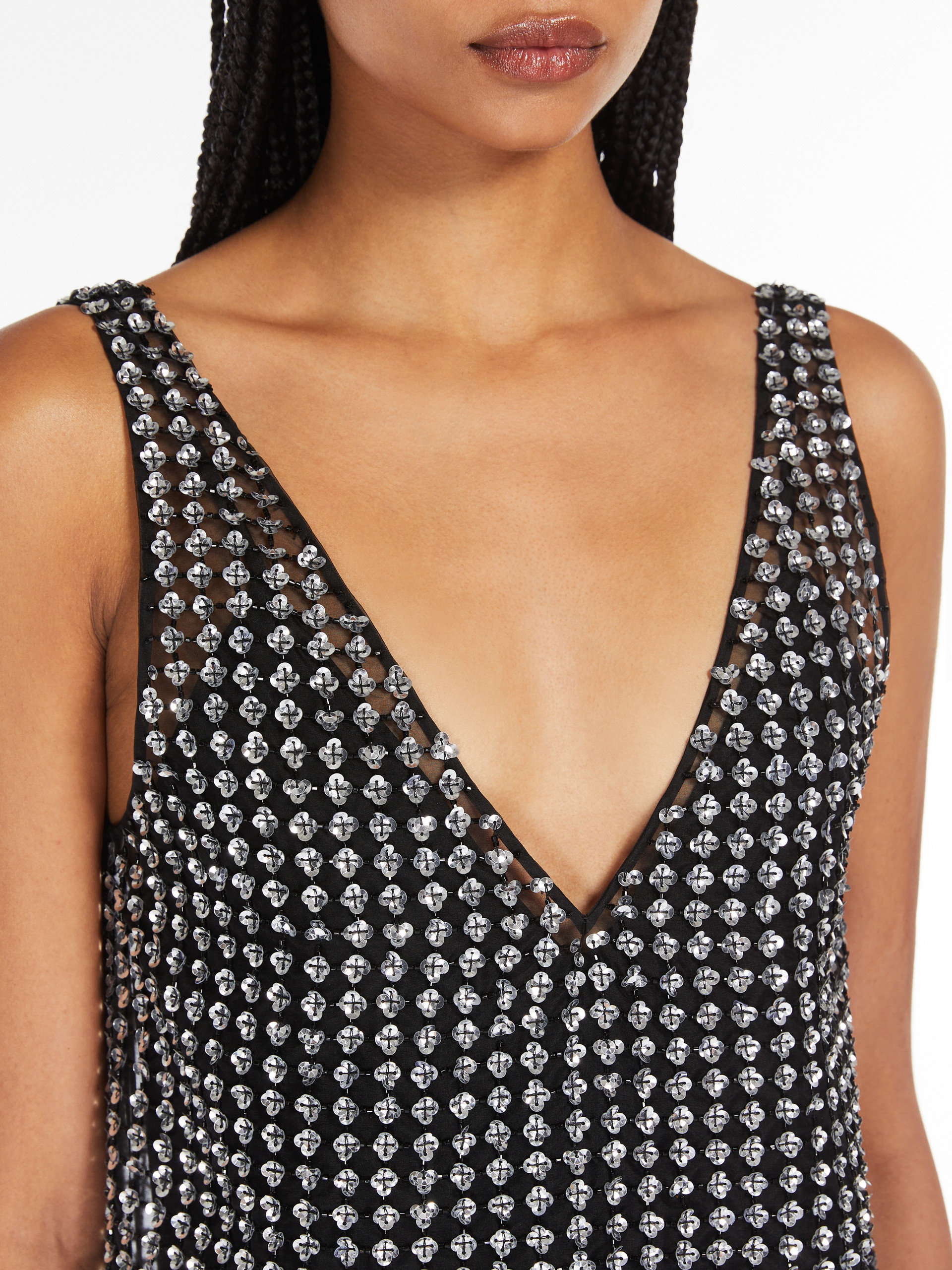 RITA Short dress in organza and sequins - 5