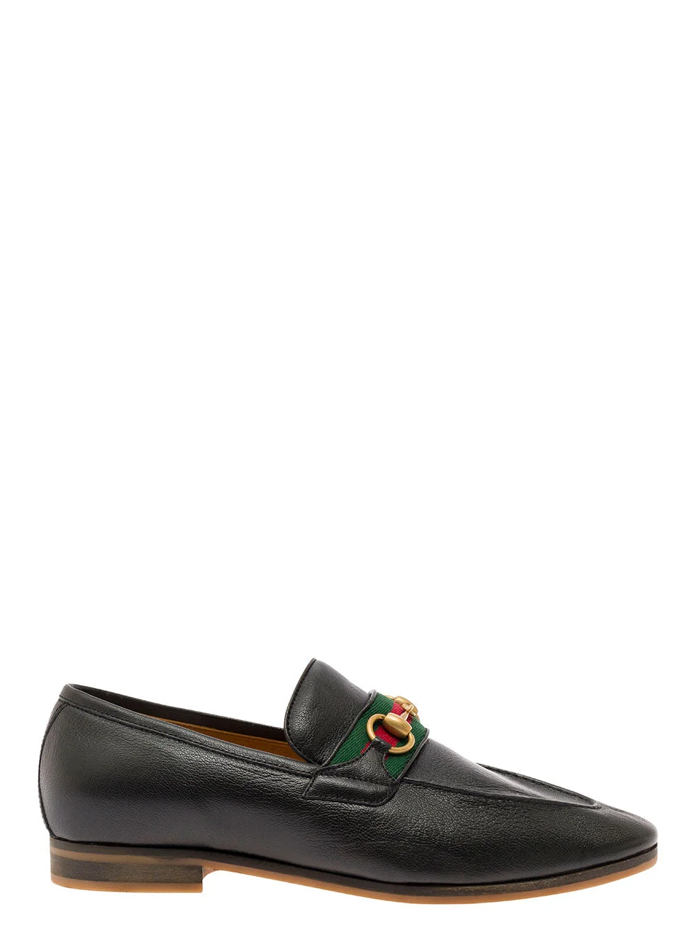 Gucci Men 'Paride' Black Loafers With Web And Horsebit Detail In Leather Man - 1