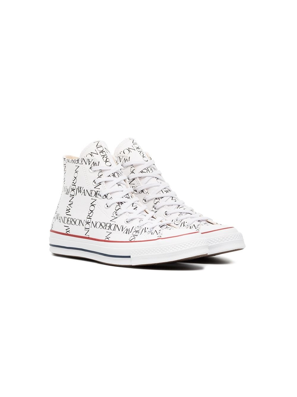 x JW Anderson White Logo Print Sneakers - 3