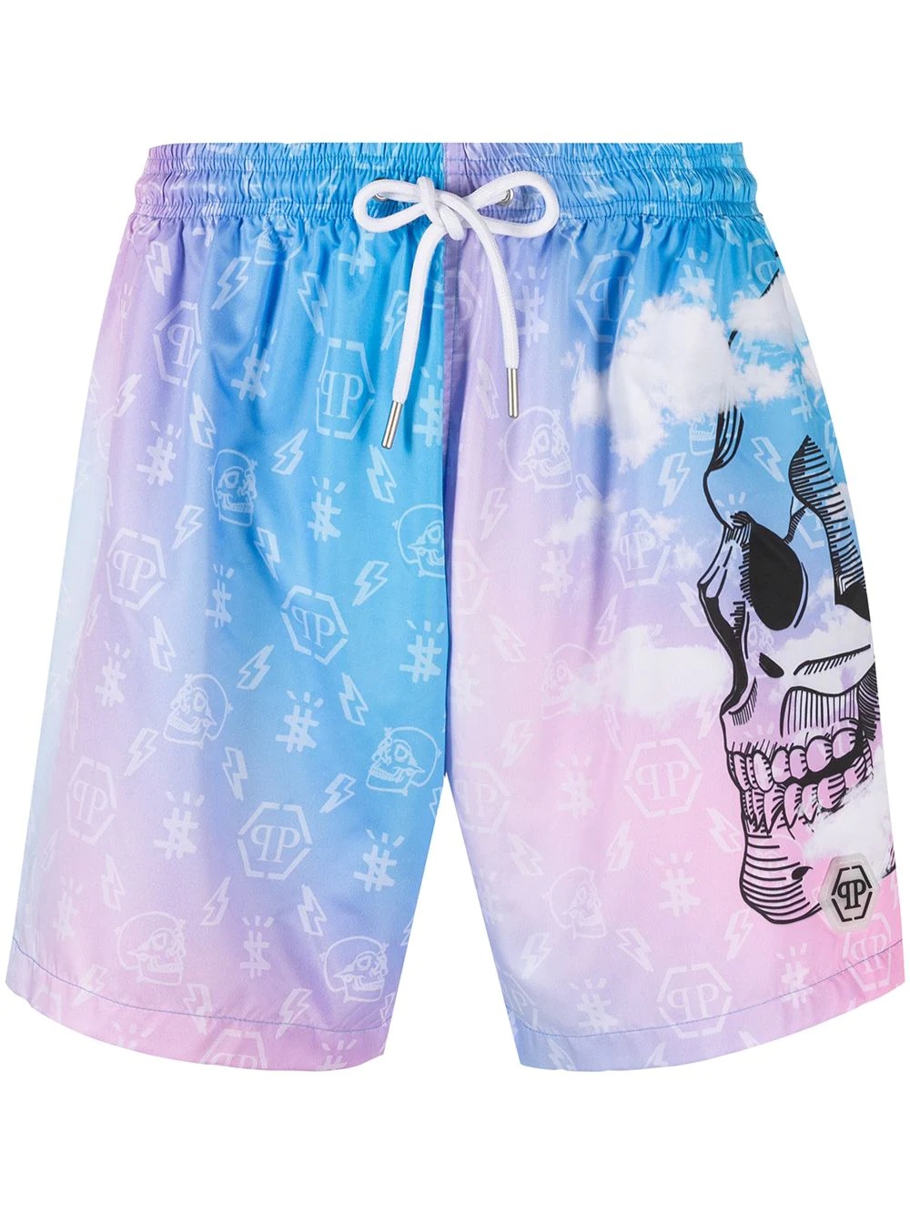 monogram print swimshorts - 1