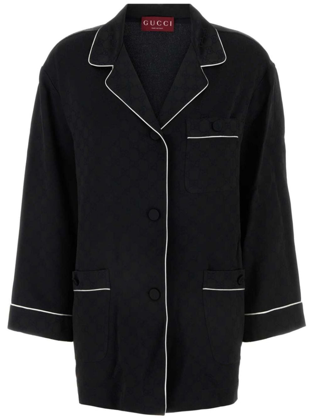 GUCCI monogram-jacquard shirt farfetch REVERSIBLE