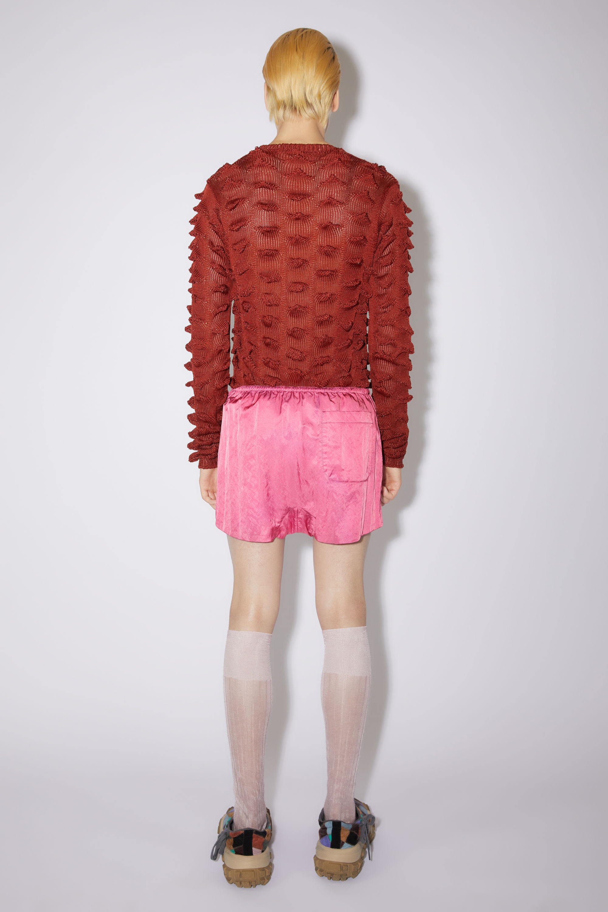 Satin shorts - Fuchsia pink - 3