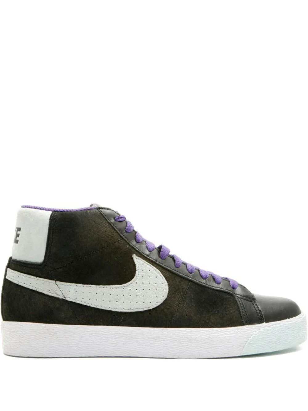 SB Blazer suede-panelled high-top sneakers - 1