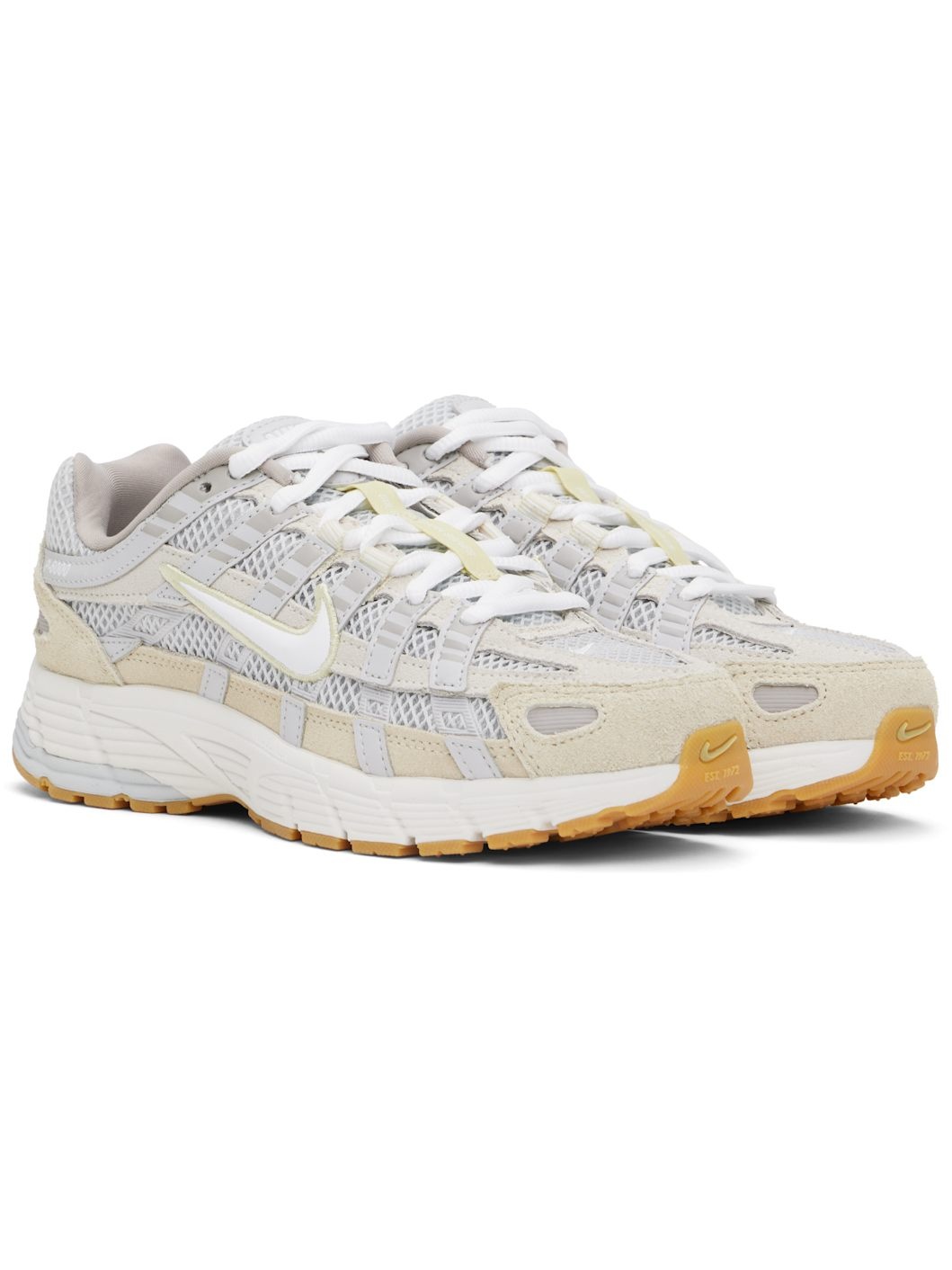 White & Gray P-6000 Sneakers - 4