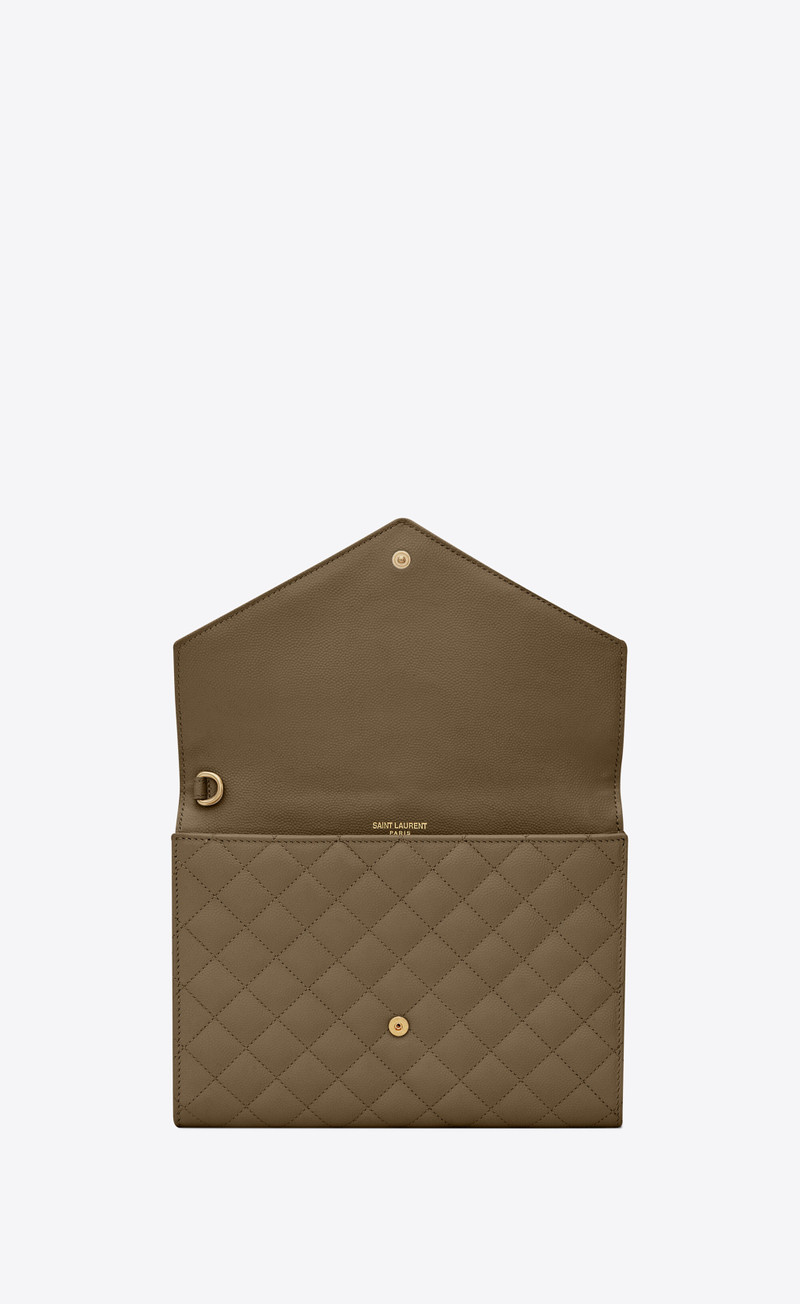 envelope flap pouch in mix matelassé grain de poudre embossed leather 4