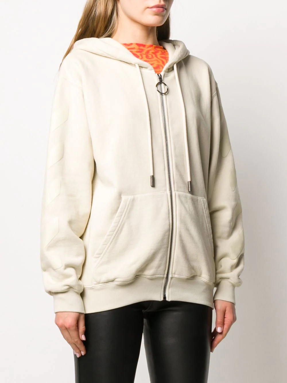 Arrows print zip-up hoodie - 3