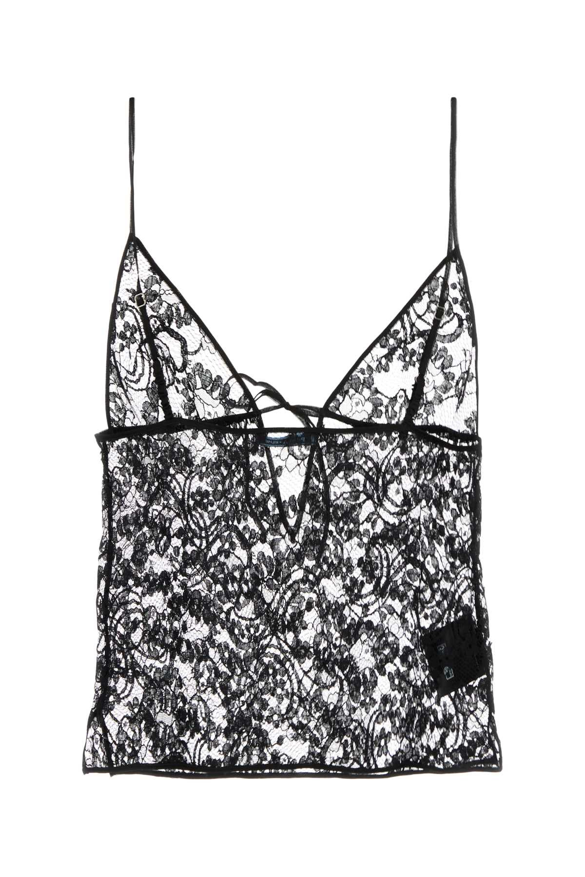Prada Women Black Lace Top - 2