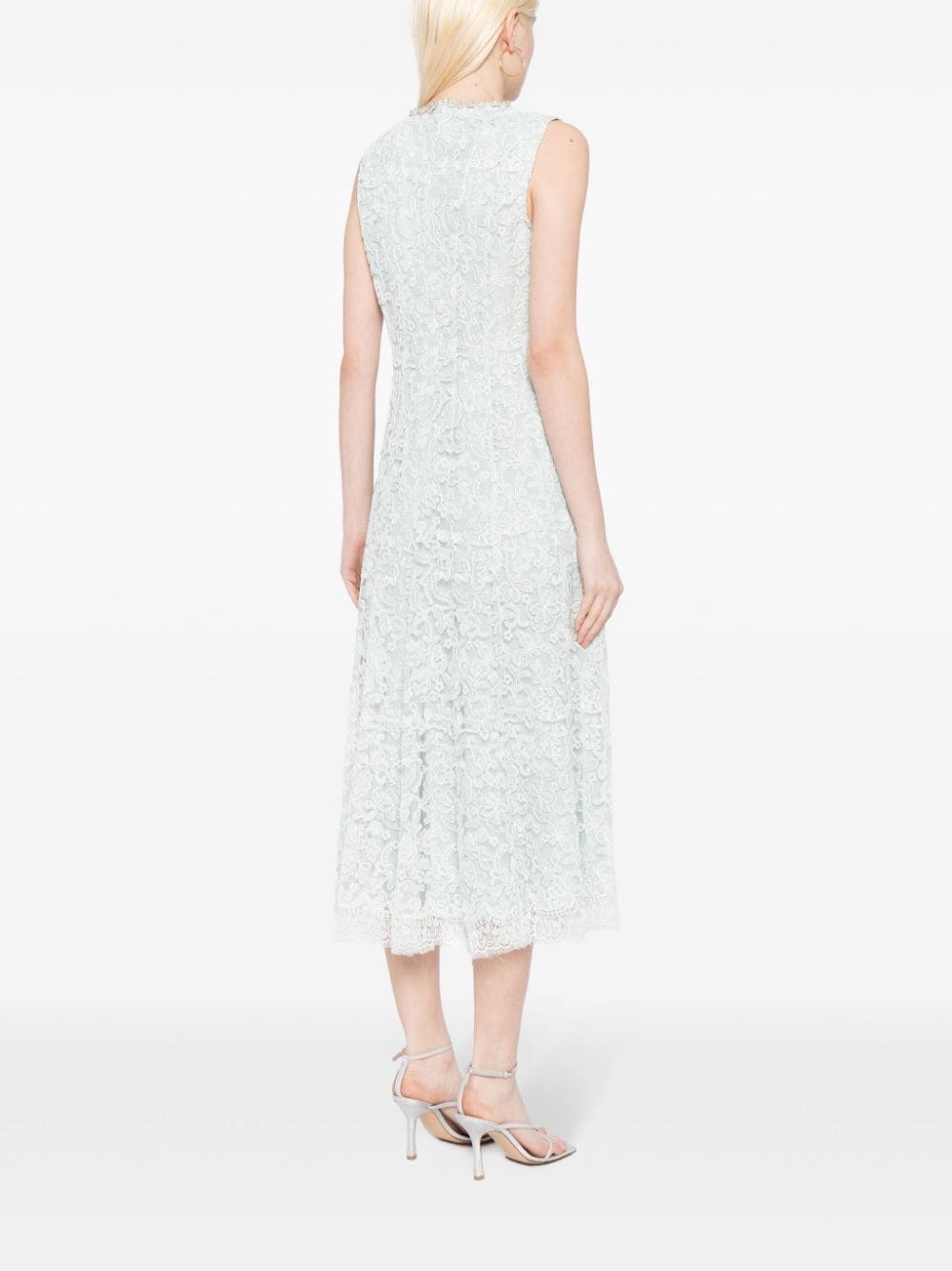 floral-lace midi dress - 4