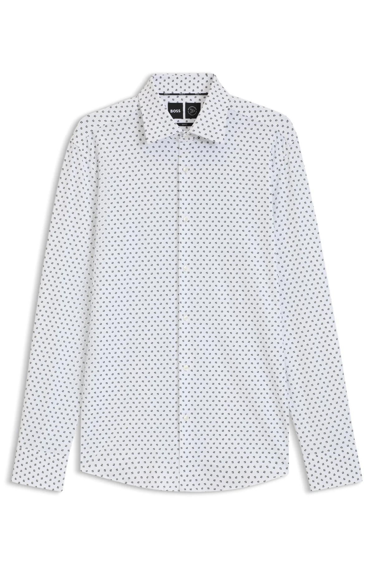 SLIM-FIT SHIRT IN ITALIAN-MADE PERFORMANCE-STRETCH FABRIC - 1