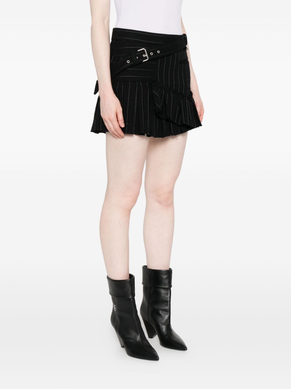 Maddy pinstripe ruffled skirt - 3