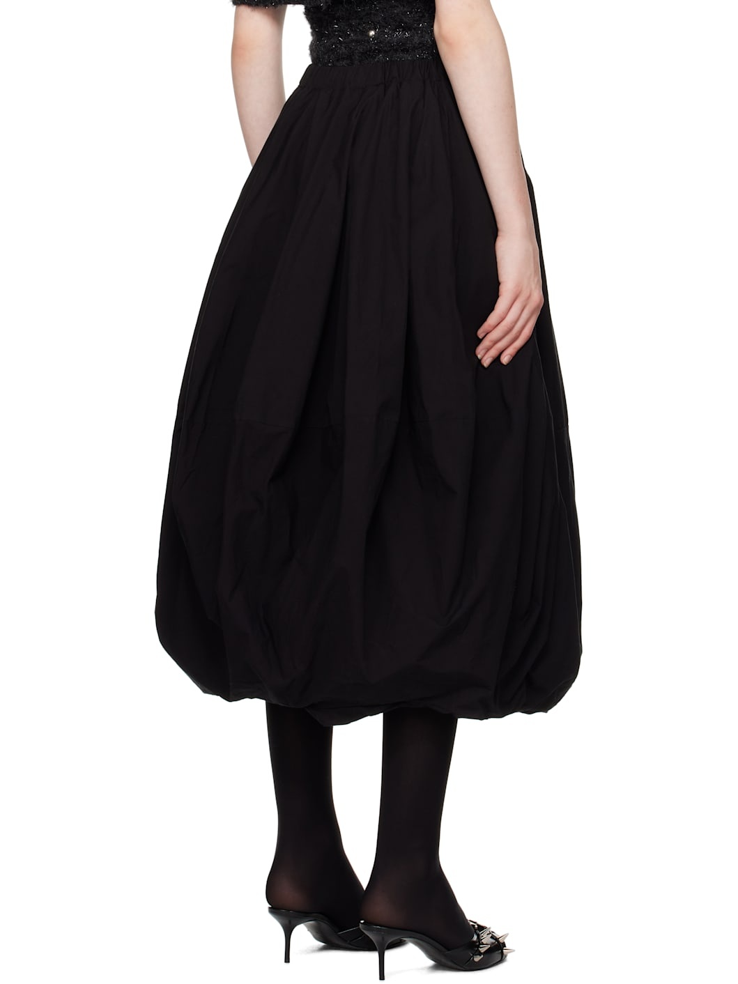 Black Cercle Midi Skirt - 3