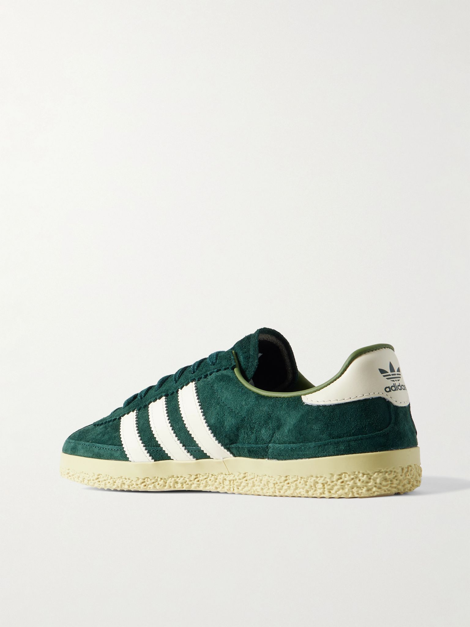 Roelee SPZL Leather-Trimmed Suede Sneakers Green - 4