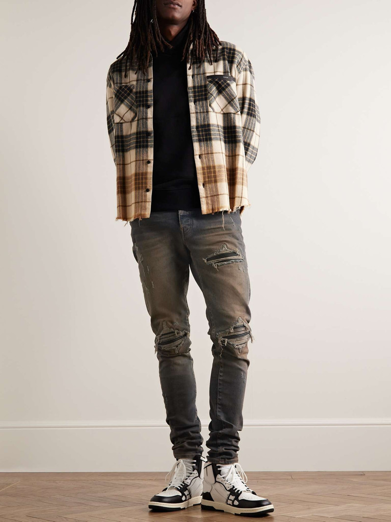 AMIRI MX1 Skinny-Fit Panelled Distressed Jeans outlook