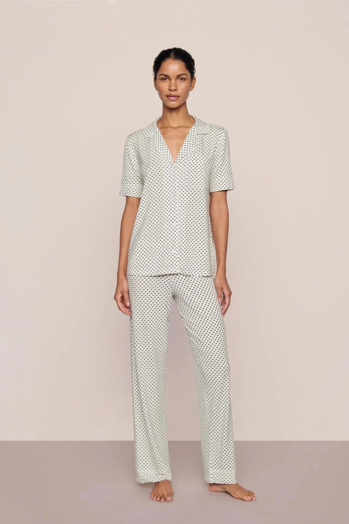 Gisele Printed TENCEL™ Modal Short Sleeve Pant PJ Set - 1