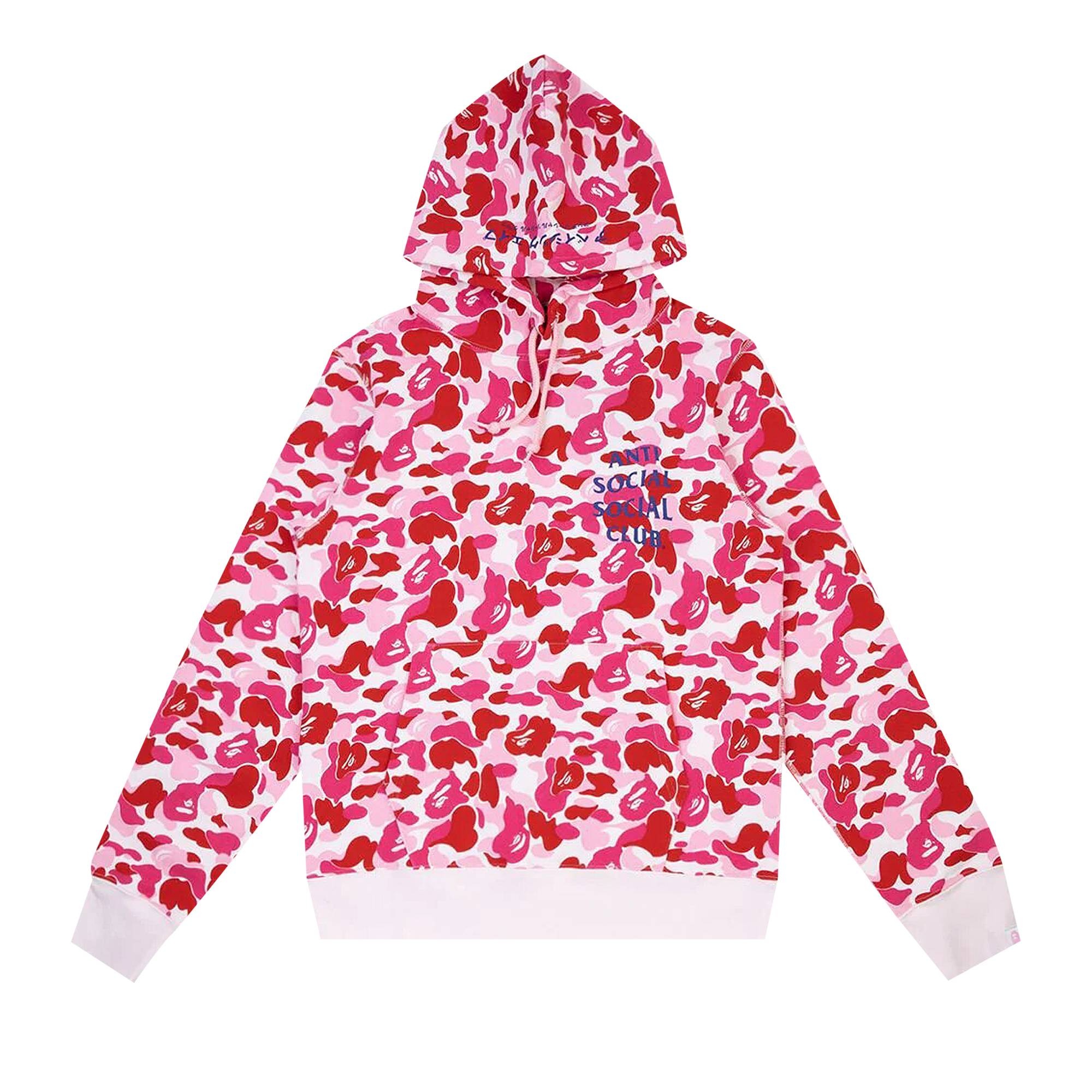 BAPE x Anti Social Social Club ABC Camo Pullover Hoodie 'Pink' - 1