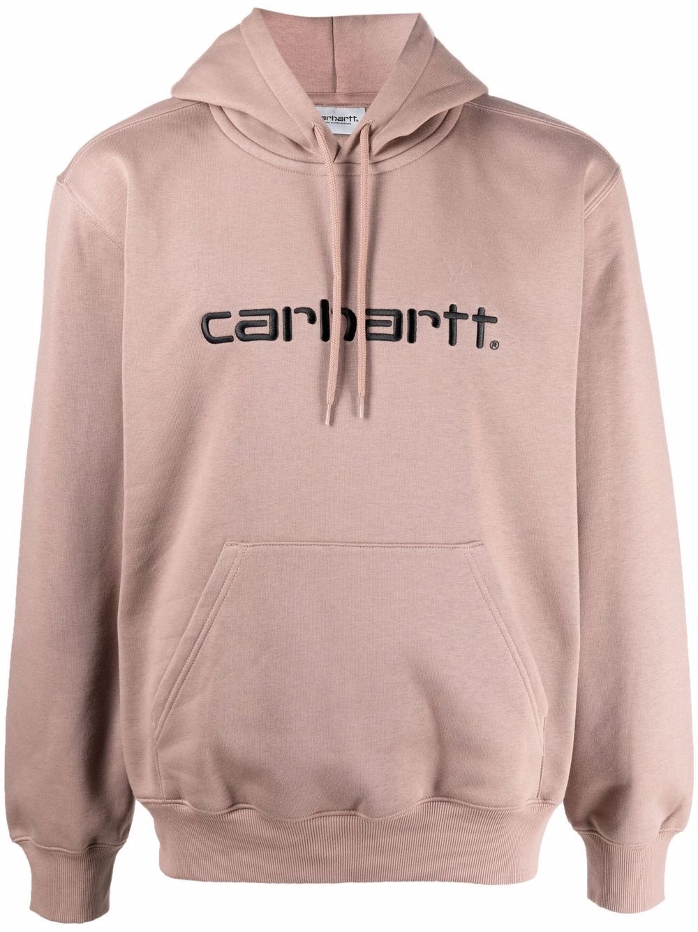 embroidered logo hoodie - 1