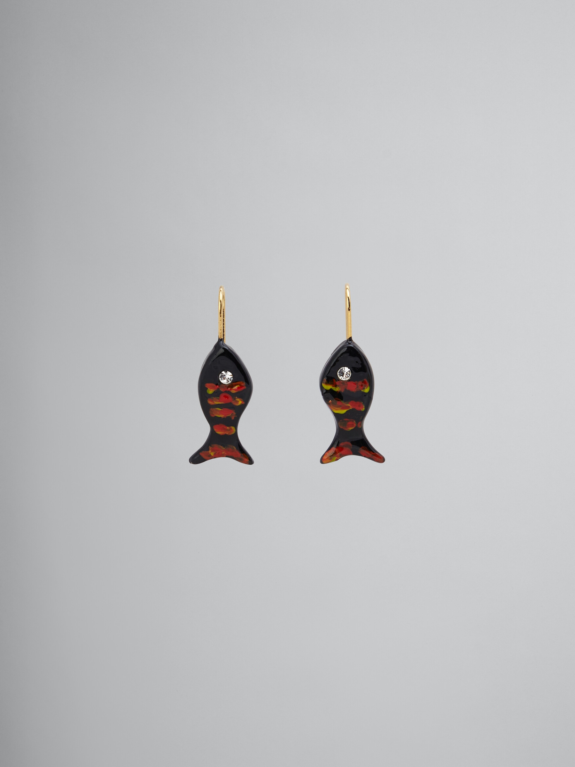 GREY ENAMEL SEA EARRINGS - 1