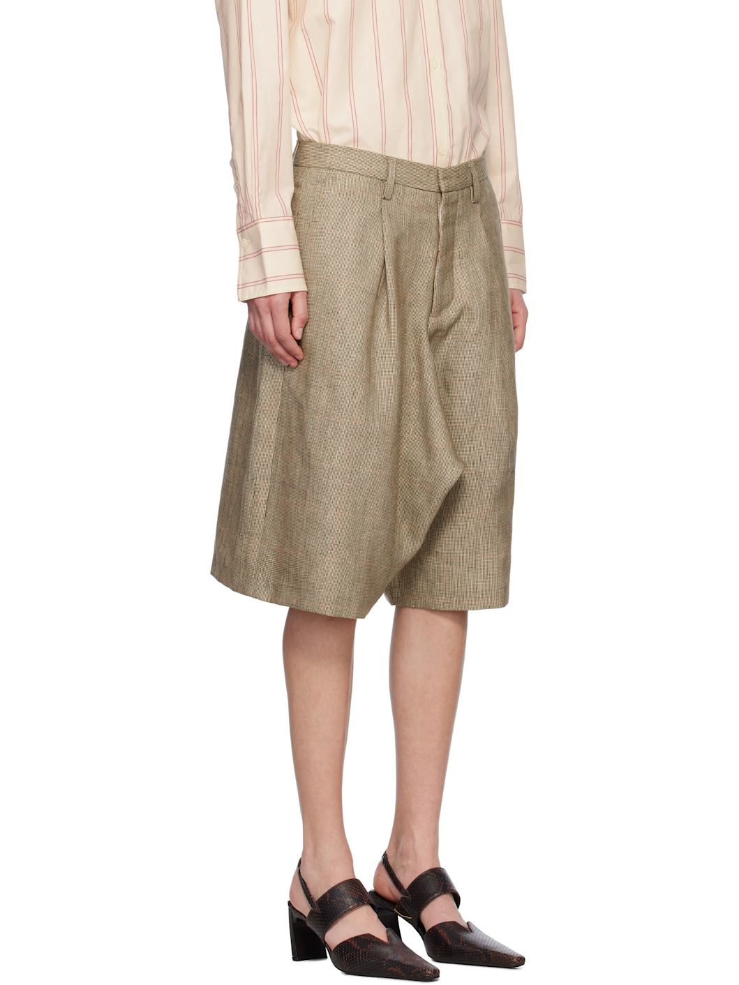 Brown Jumbo Tailored Shorts - 2