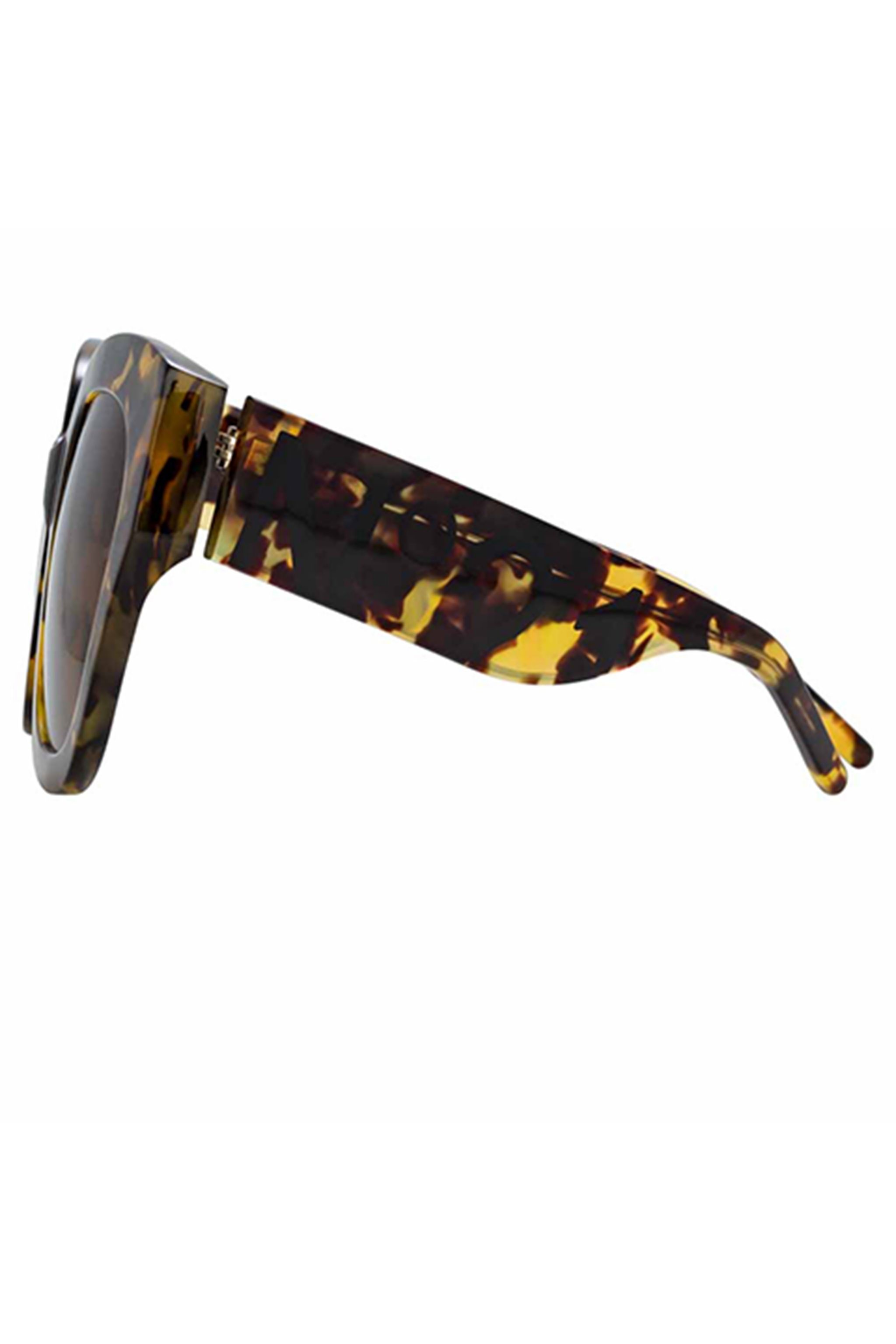 TORTOISESHELL LOGO SUNGLASSES - 3