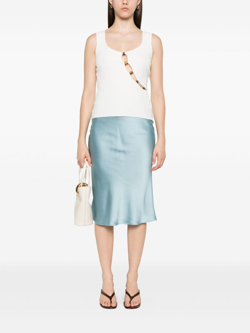Herno satin bias-cut skirt outlook