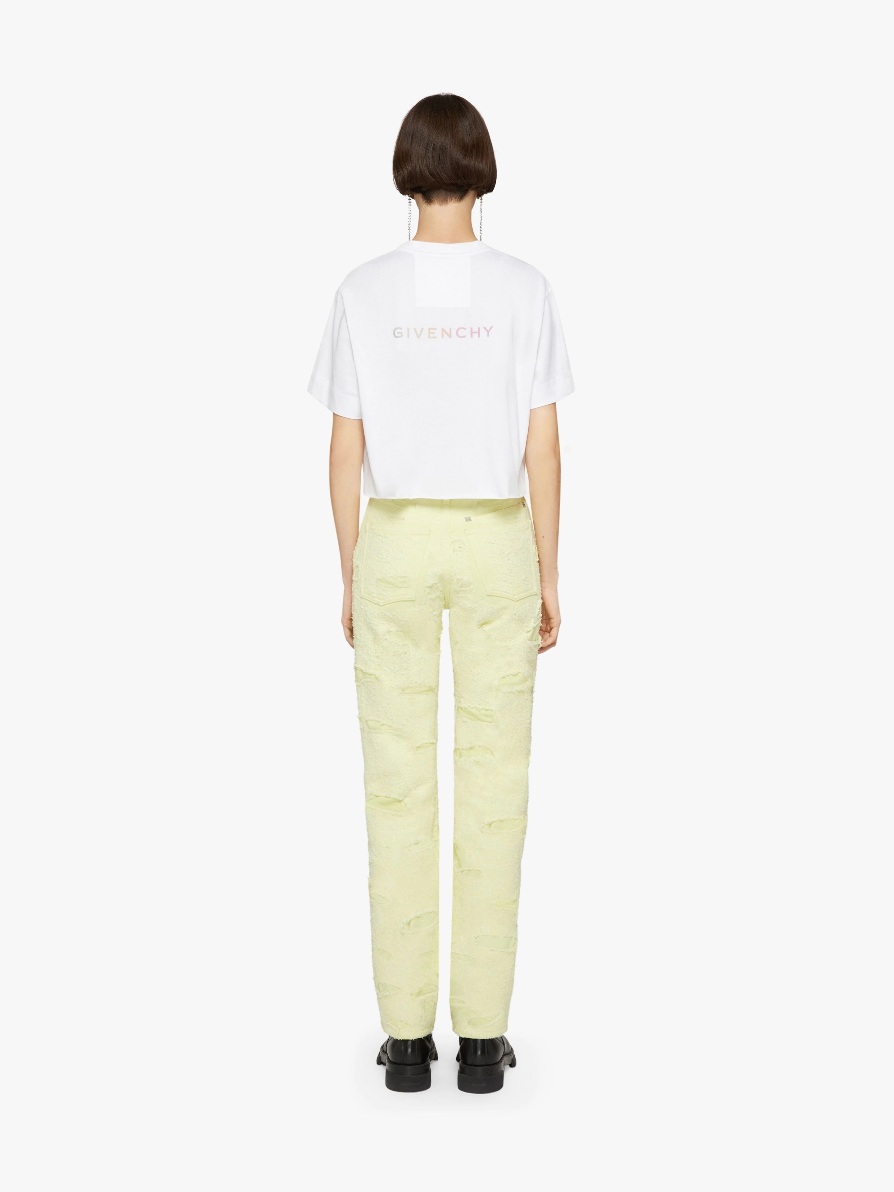 SLIM FIT JEANS IN DESTROYED DENIM - 4