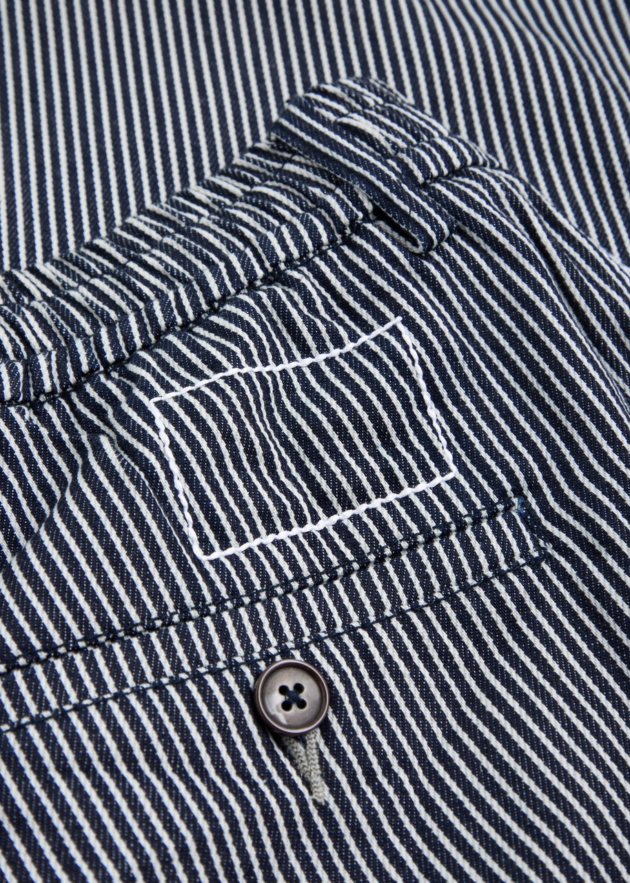 Universal Works Pleated Striped Cotton-twill Trousers - 5