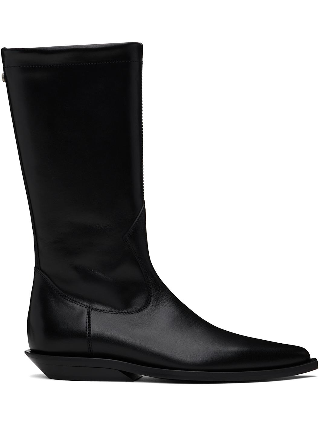 Black Jani Pointy Cowboy Boots - 1