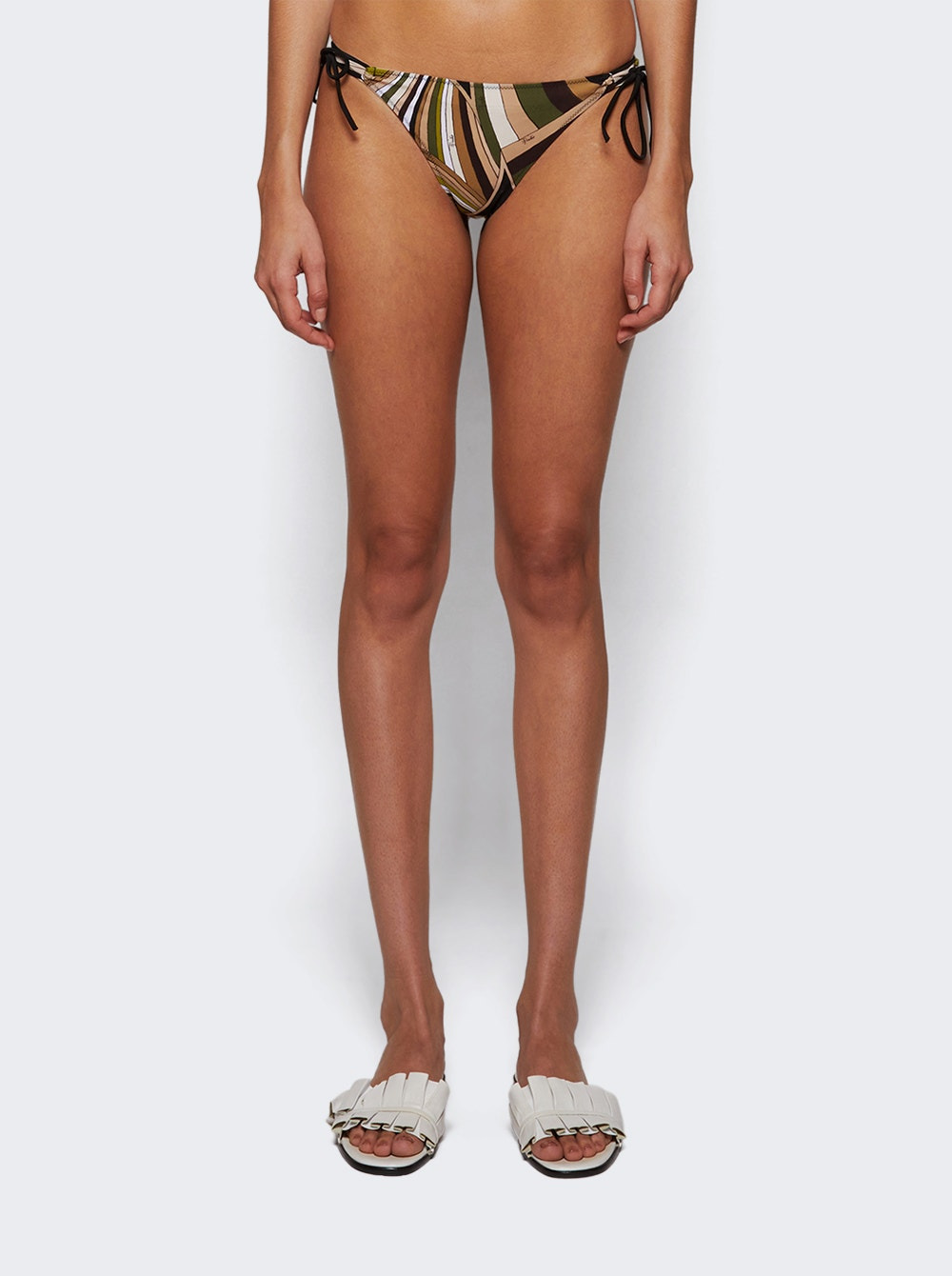 Iride Print Bikini Bottom Khaki - 2