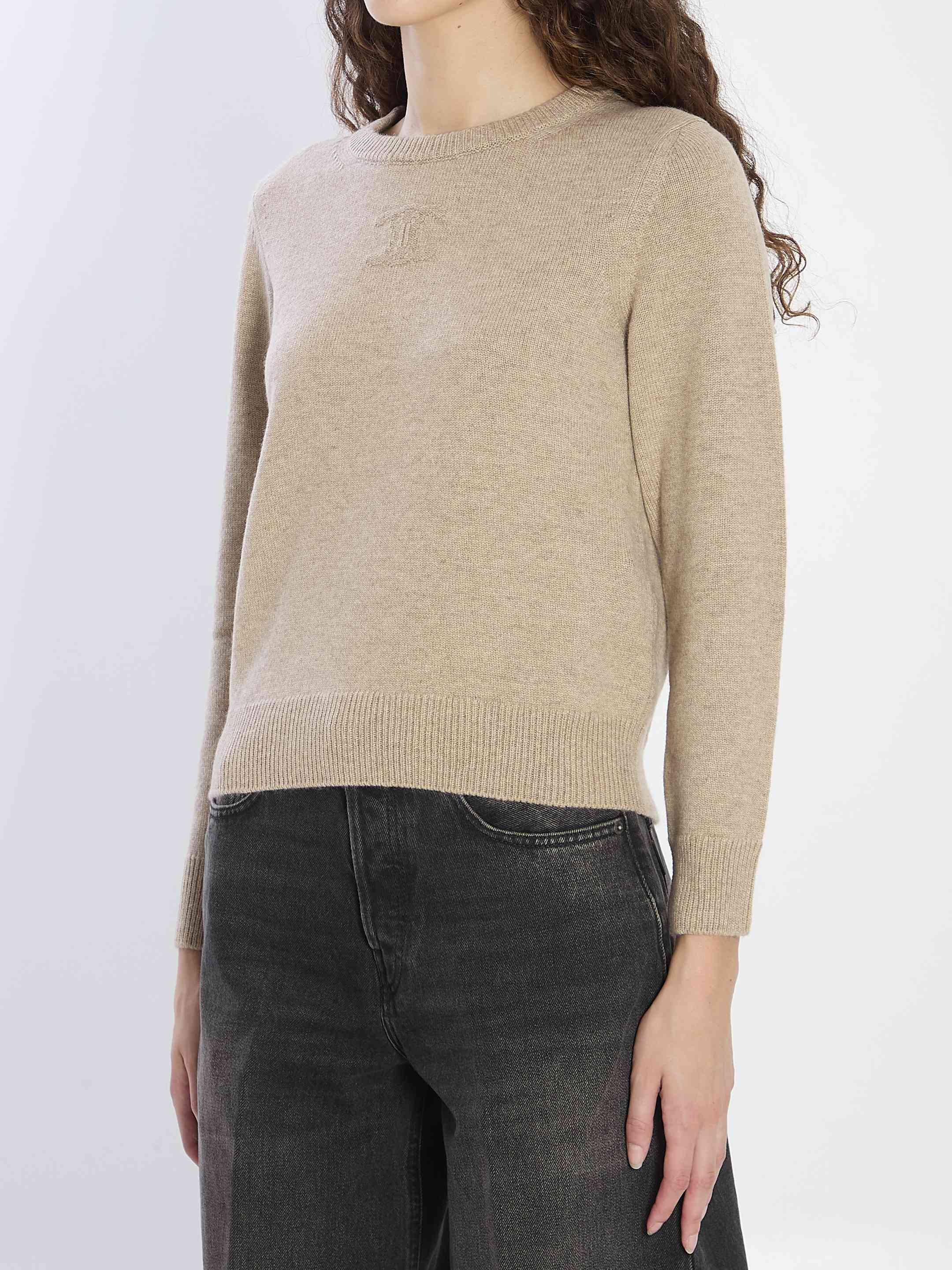 Celine Women Sweater With Triomphe Embroidery - 2