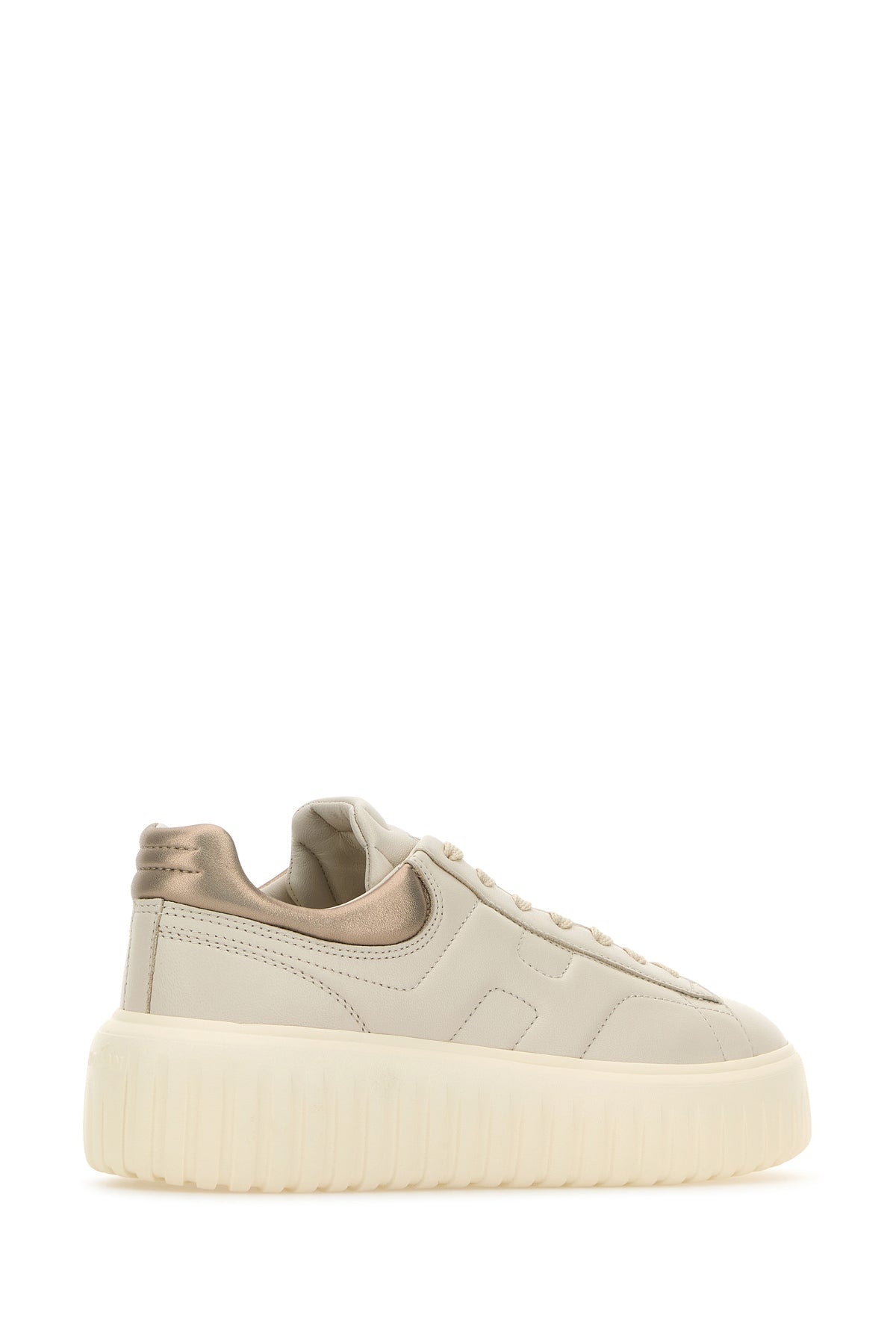 Ivory nappa leather H-Stripes sneakers - 3