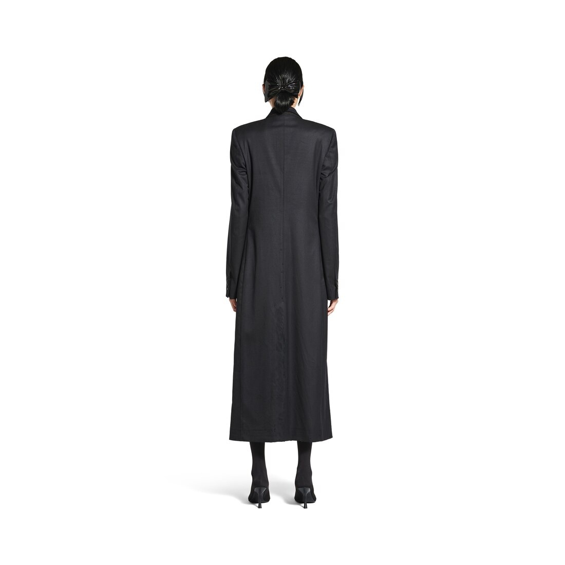Women's Slim Coat in Black - 4