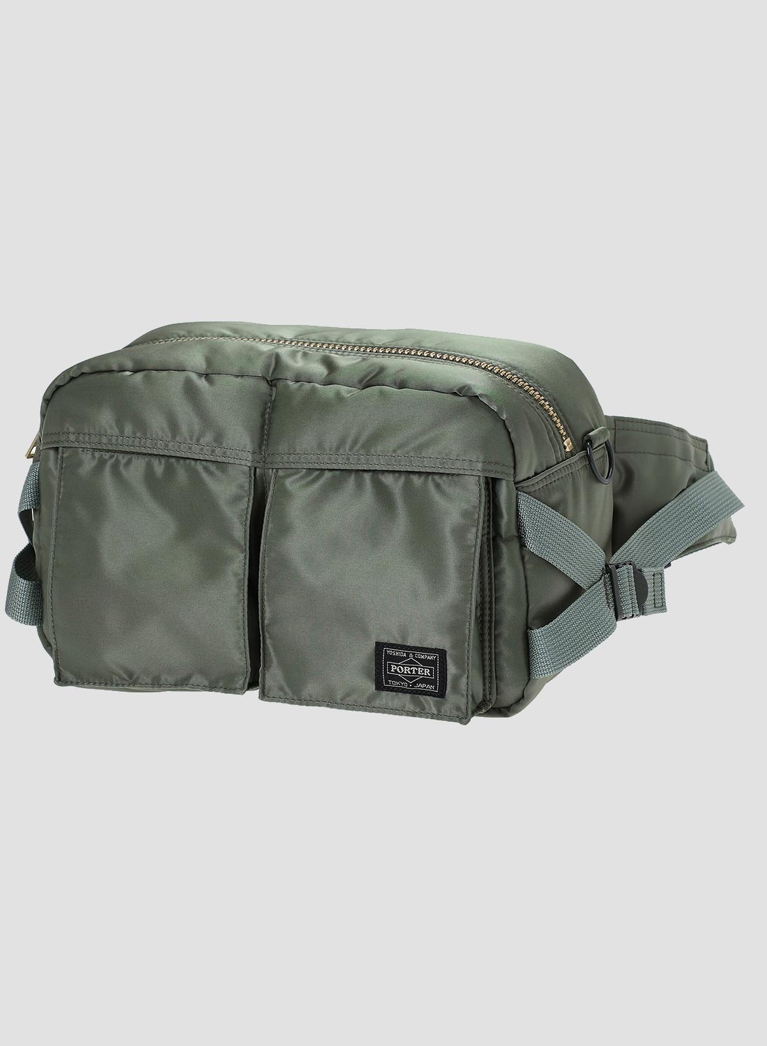 Porter-Yoshida & Co Tanker Waist Bag in Sage Green - 1