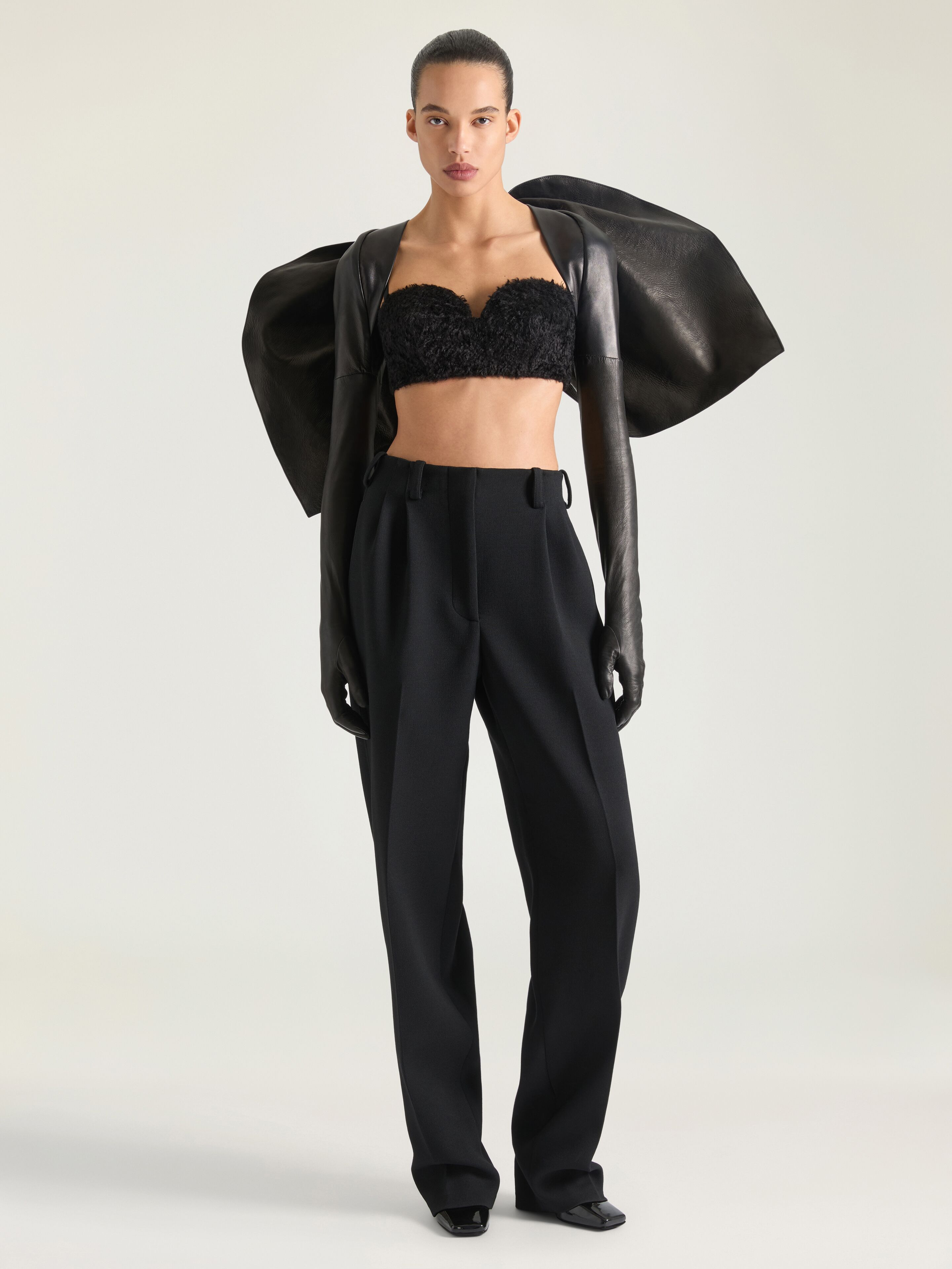SLASHED DOUBLE PLEAT PANTS IN WOOL - 2