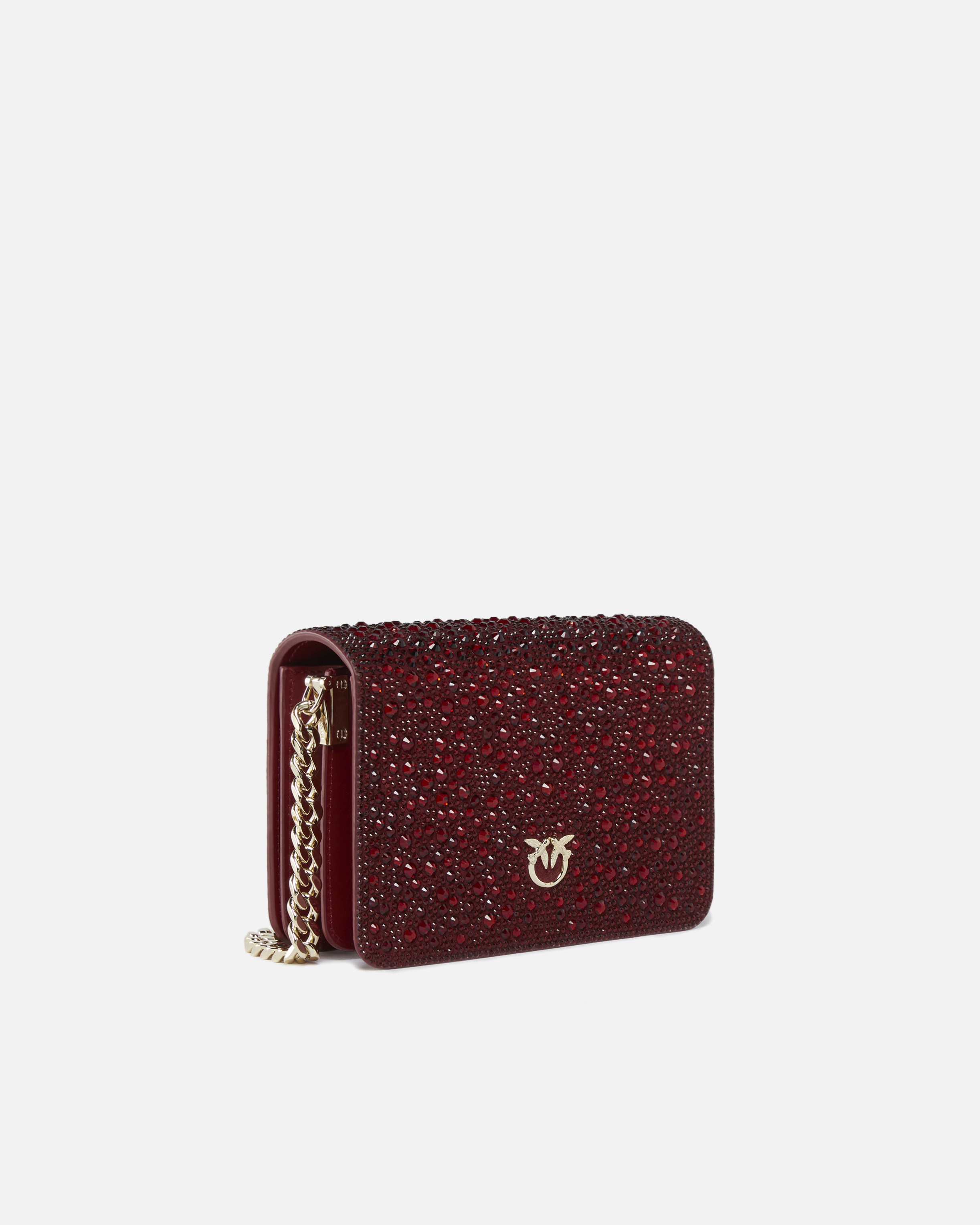 PINKO GALLERIA FULL-RHINESTONE MINI LOVE BAG CLICK - 2