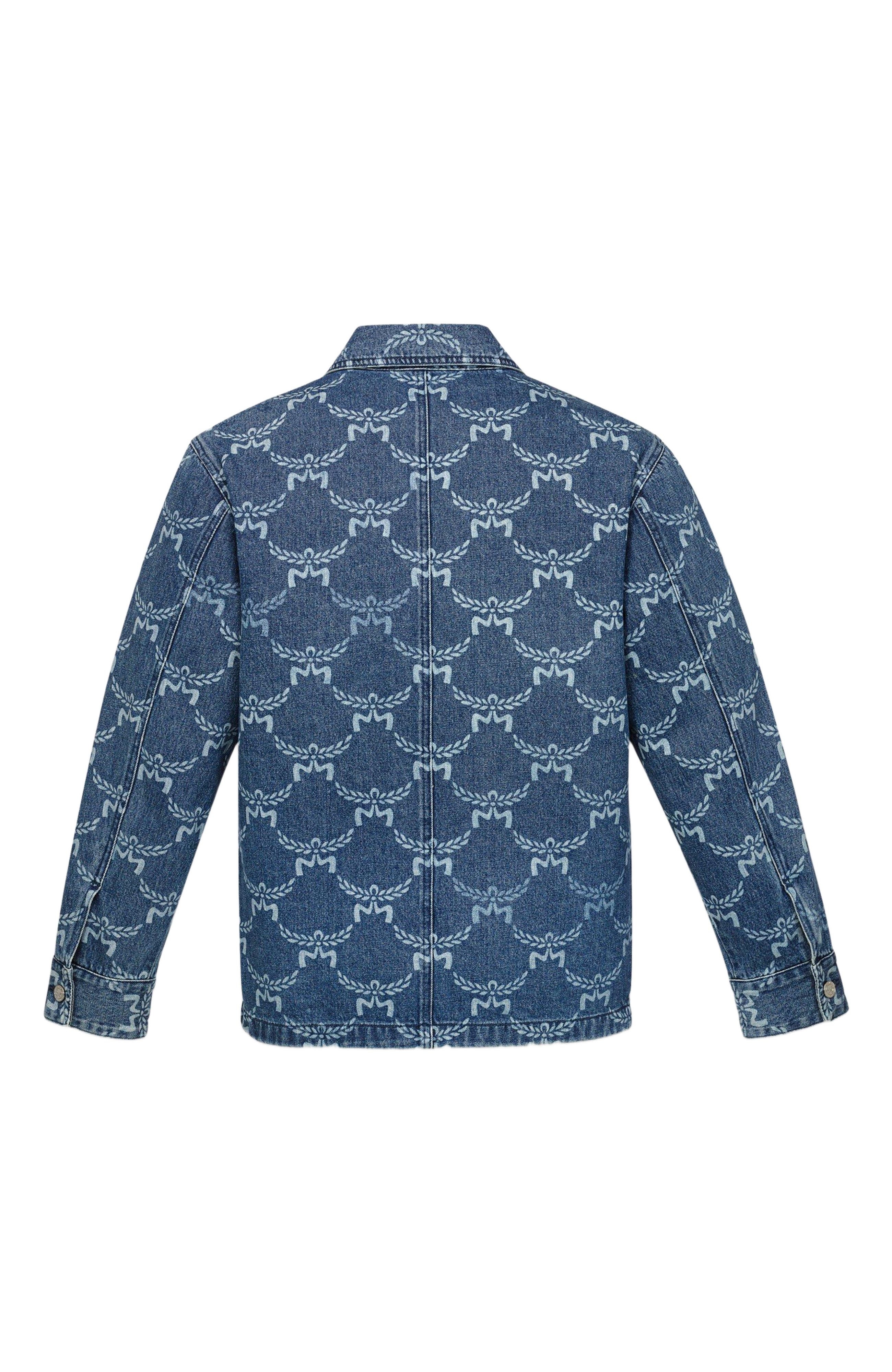 MCM Lauretos Monogram Denim Jacket in Indigo at Nordstrom - 3